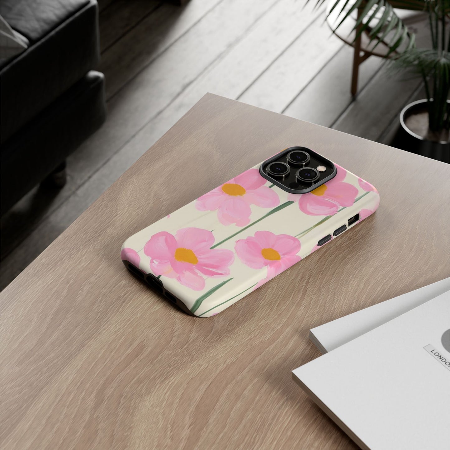 Floral Phone Case, Stylish Tough Case for iPhone, Protective Cover, Gifts for Her, Spring Vibes, Flower Design /