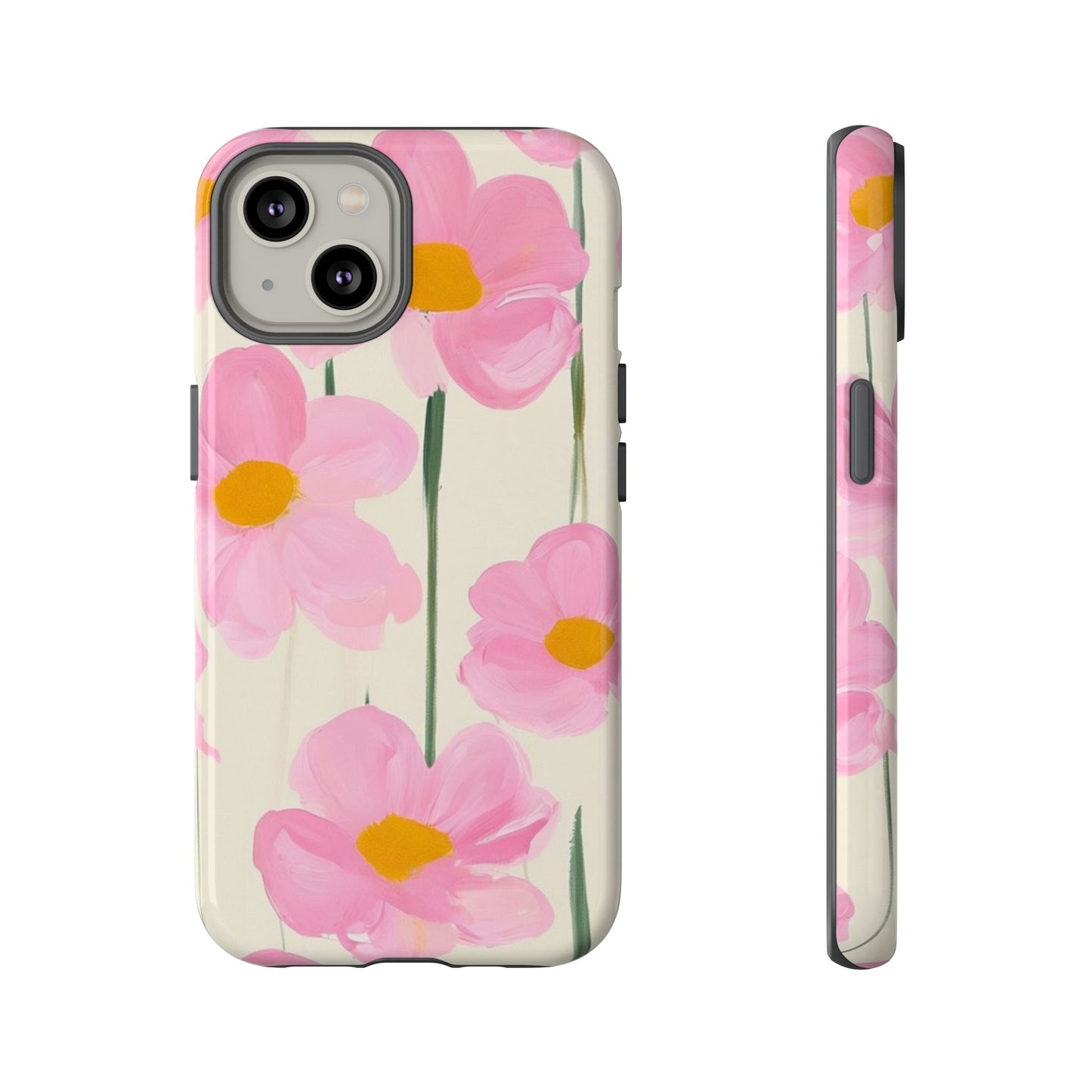 Floral Phone Case, Stylish Tough Case for iPhone, Protective Cover, Gifts for Her, Spring Vibes, Flower Design /