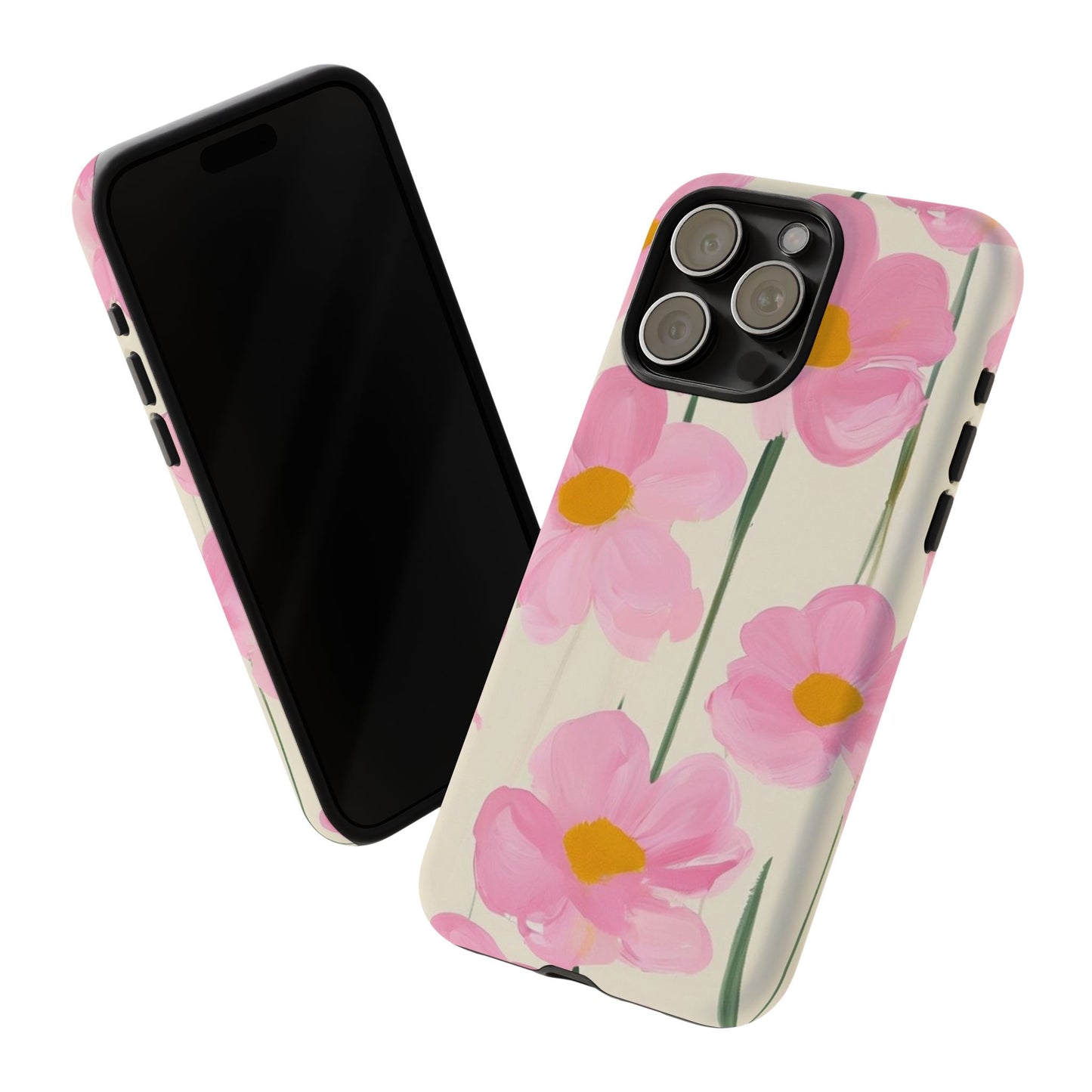 Floral Phone Case, Stylish Tough Case for iPhone, Protective Cover, Gifts for Her, Spring Vibes, Flower Design /