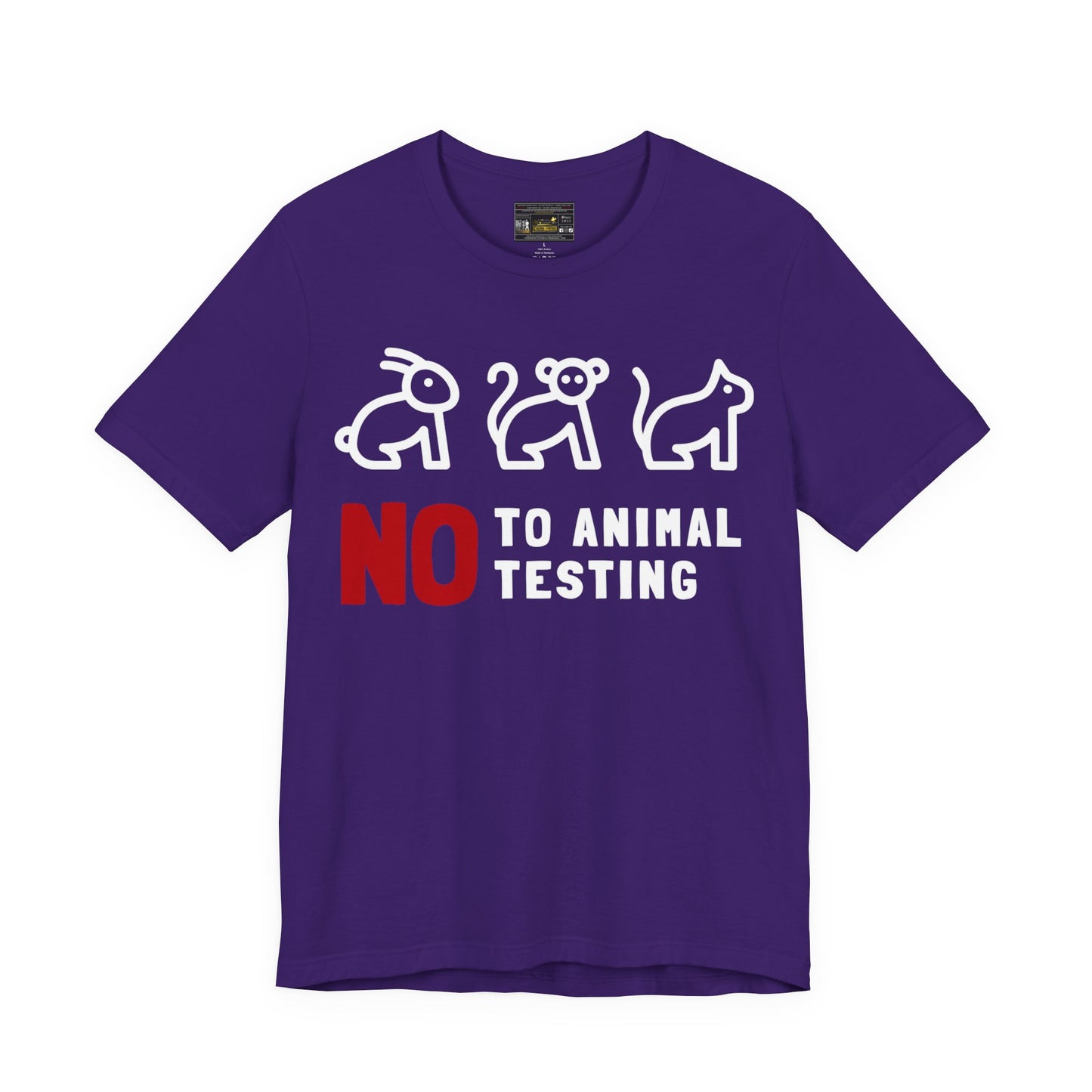 No Animal Testing Unisex Jersey Short Sleeve Tee