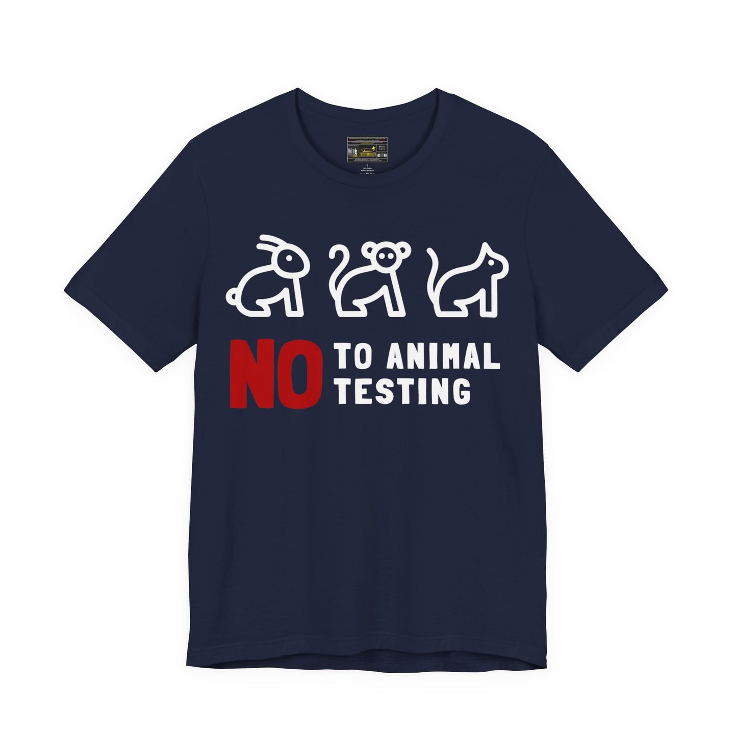 No Animal Testing Unisex Jersey Short Sleeve Tee