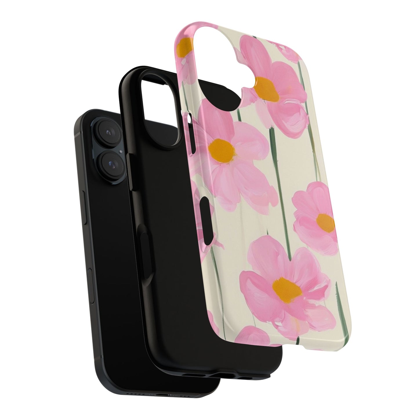 Floral Phone Case, Stylish Tough Case for iPhone, Protective Cover, Gifts for Her, Spring Vibes, Flower Design /