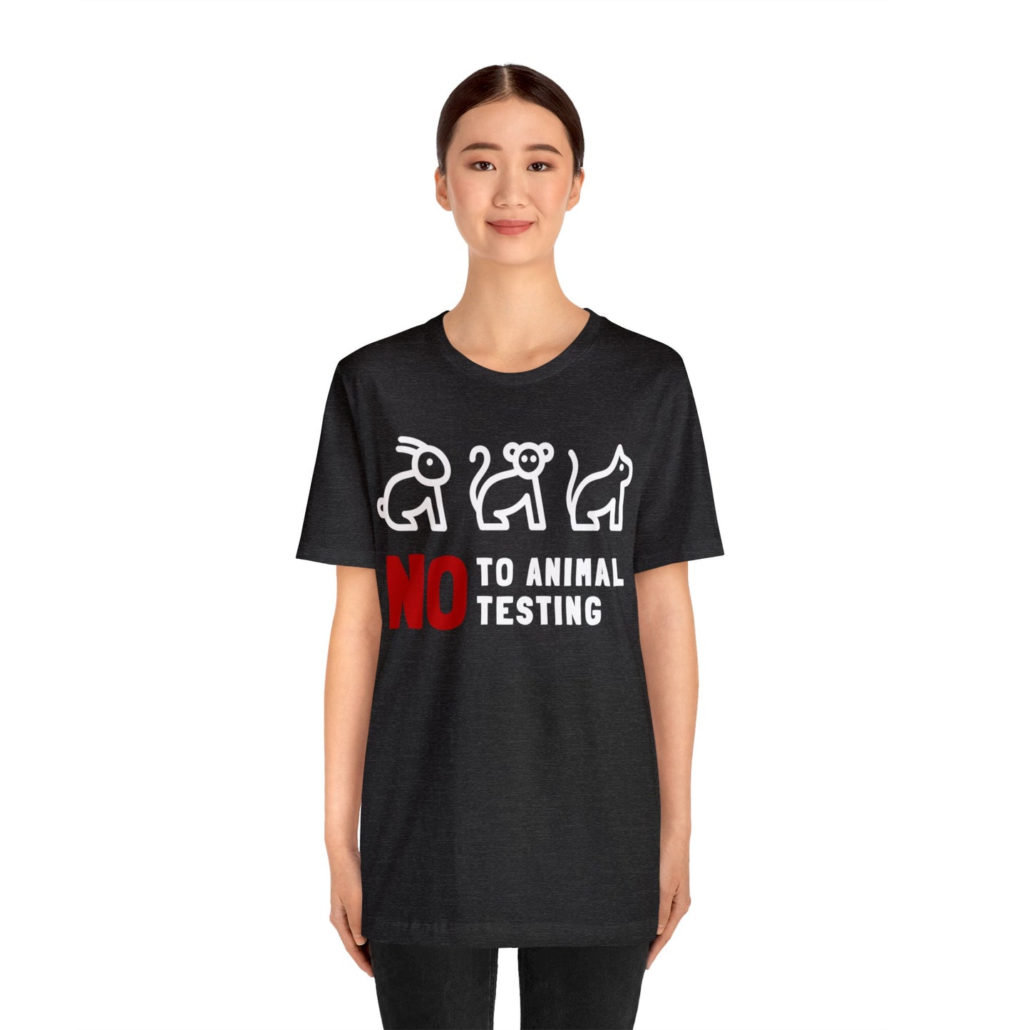 No Animal Testing Unisex Jersey Short Sleeve Tee