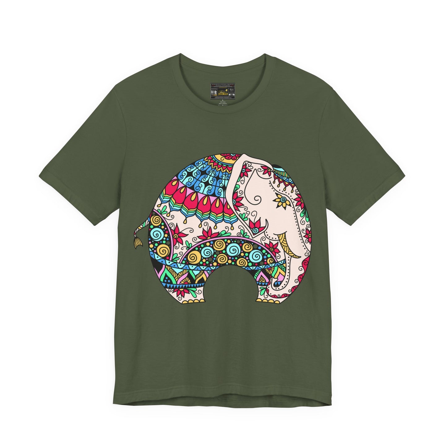 ELEPHANT INDIAN MUGHAL Art Jersey Short Sleeve Tee