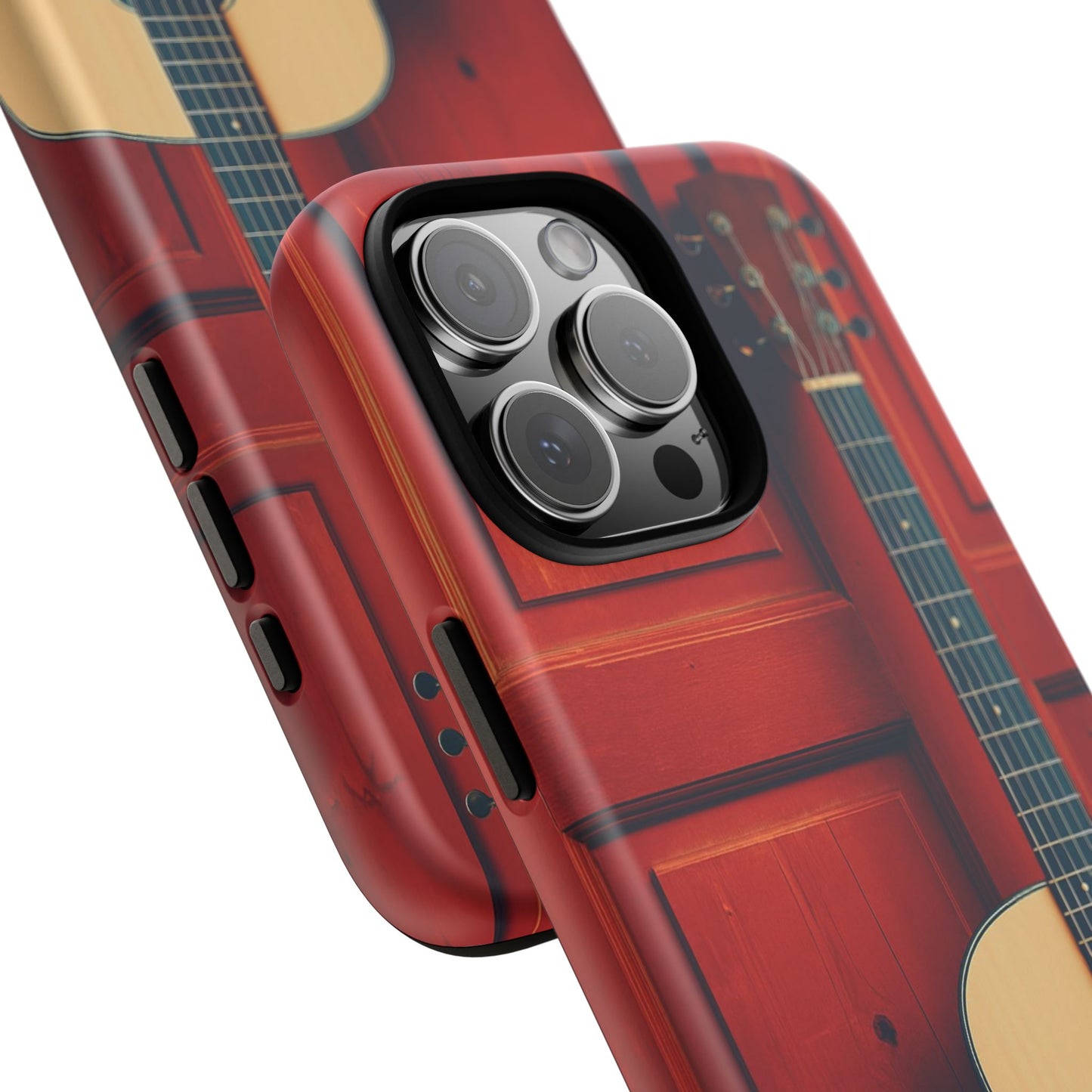 Guitar Phone Case, Tough Cases for Musicians, Unique Gift for Guitar Lovers, Music Themed Tech Accessory, Acoustic Guitar Design
