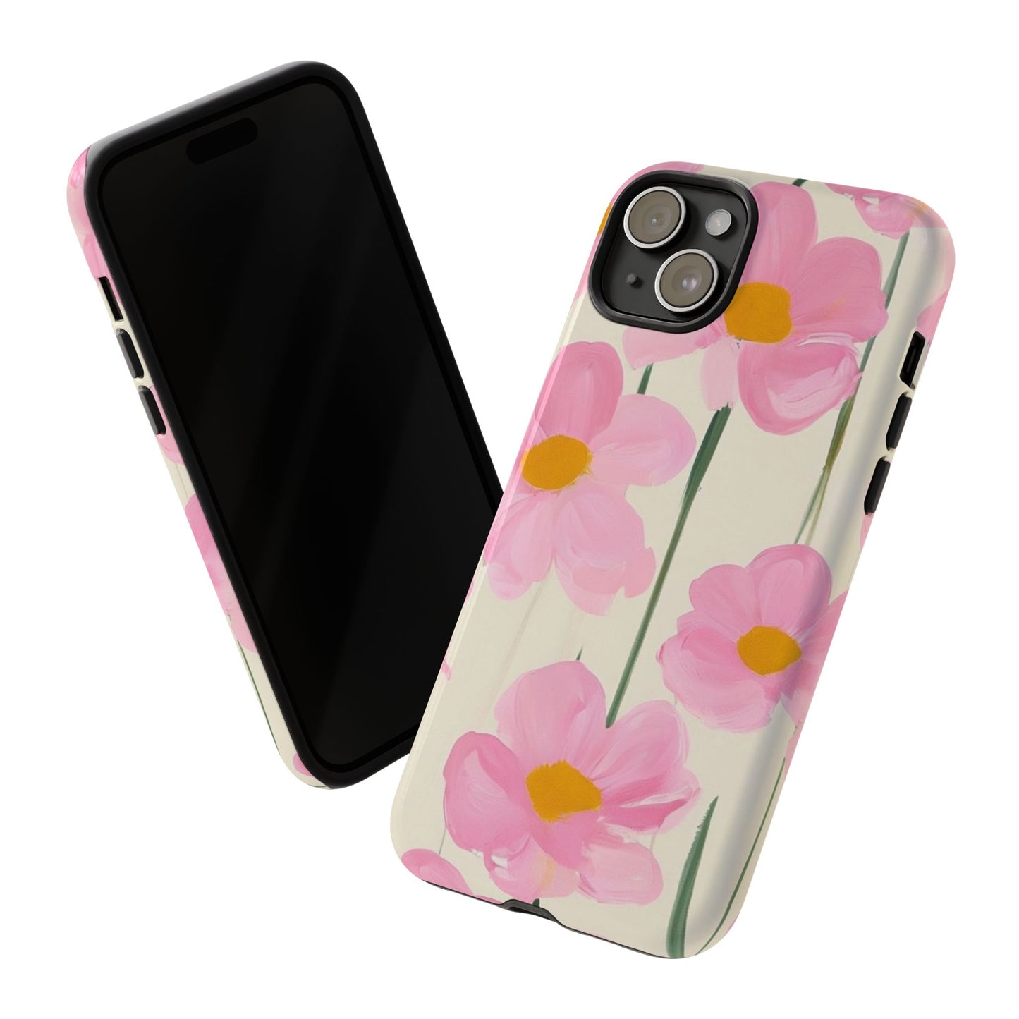 Floral Phone Case, Stylish Tough Case for iPhone, Protective Cover, Gifts for Her, Spring Vibes, Flower Design /