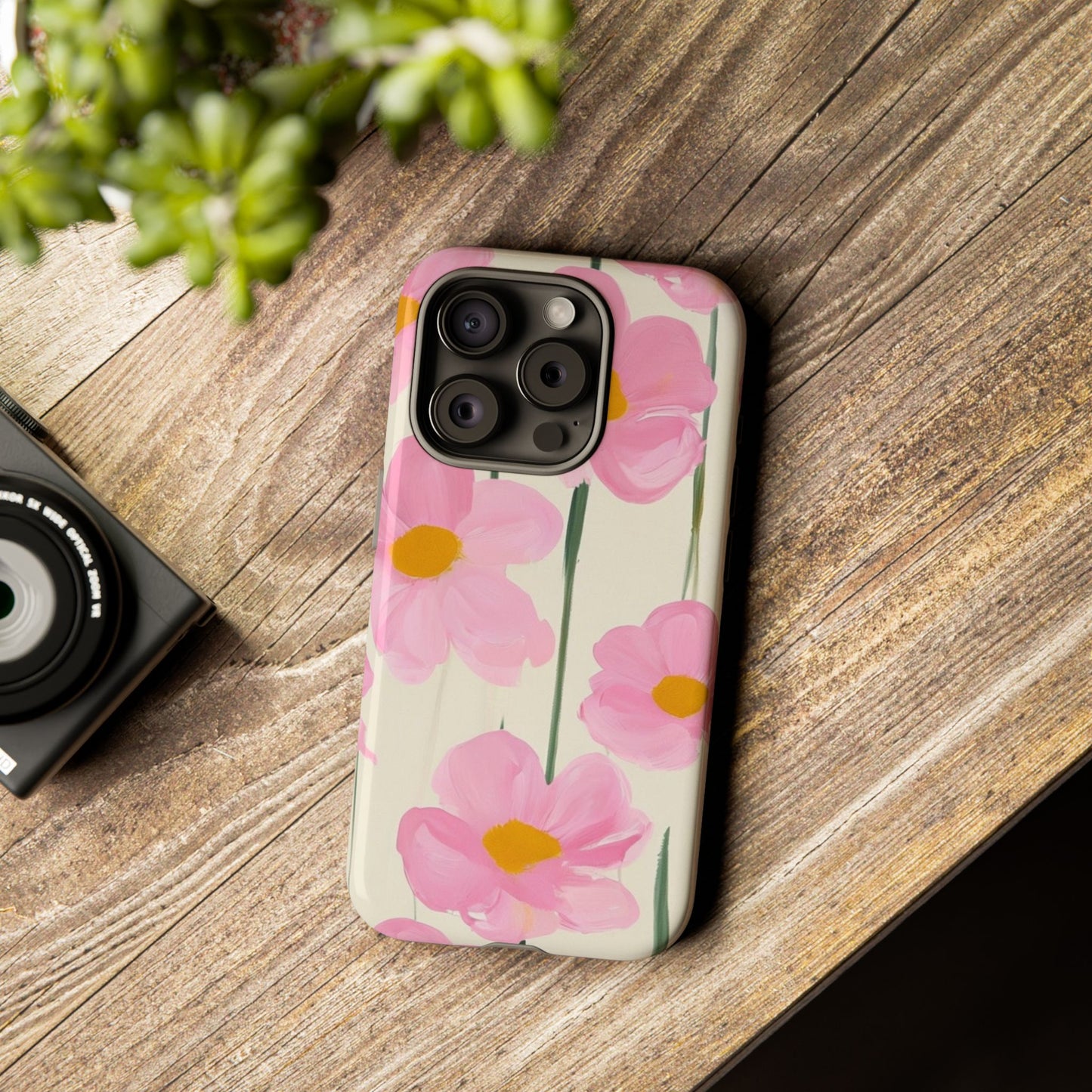 Floral Phone Case, Stylish Tough Case for iPhone, Protective Cover, Gifts for Her, Spring Vibes, Flower Design /