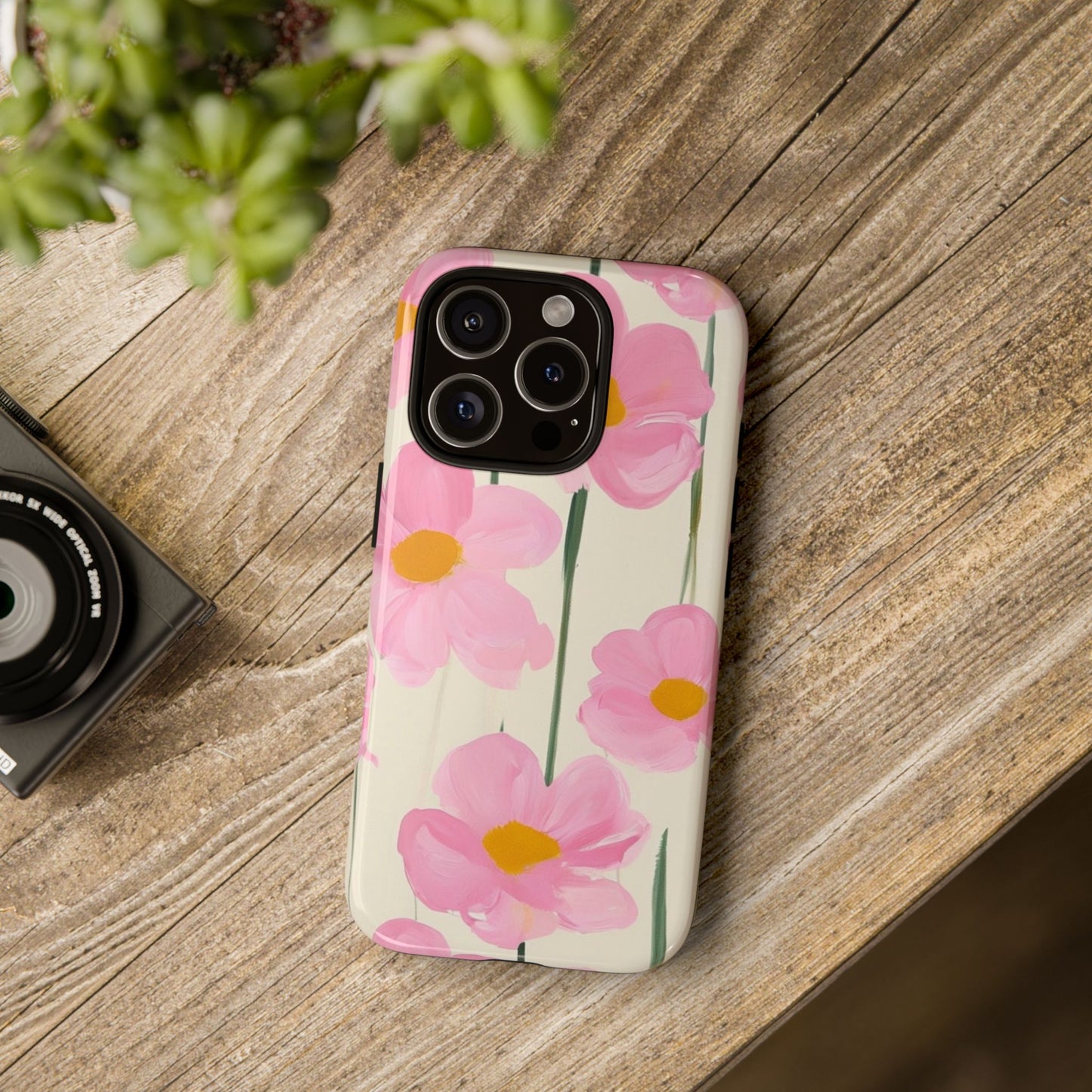 Floral Phone Case, Stylish Tough Case for iPhone, Protective Cover, Gifts for Her, Spring Vibes, Flower Design /