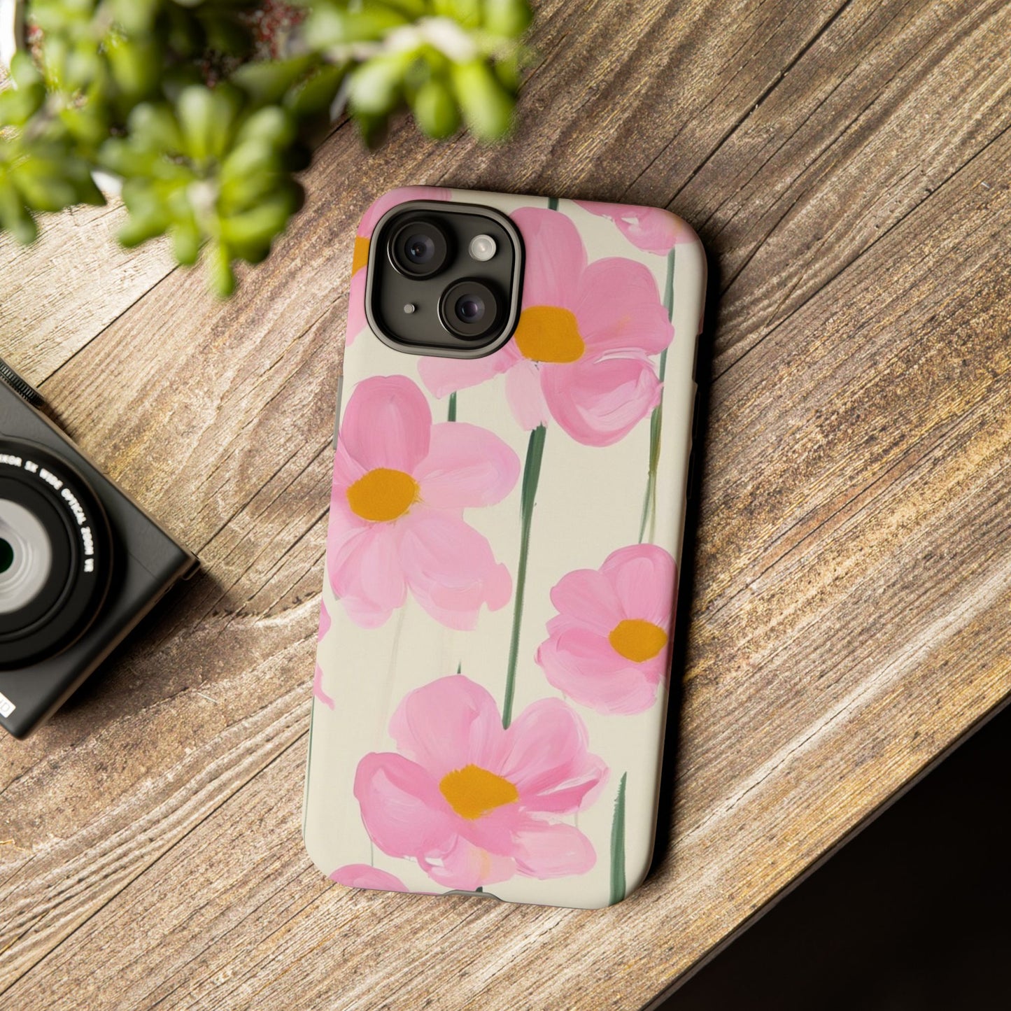 Floral Phone Case, Stylish Tough Case for iPhone, Protective Cover, Gifts for Her, Spring Vibes, Flower Design /