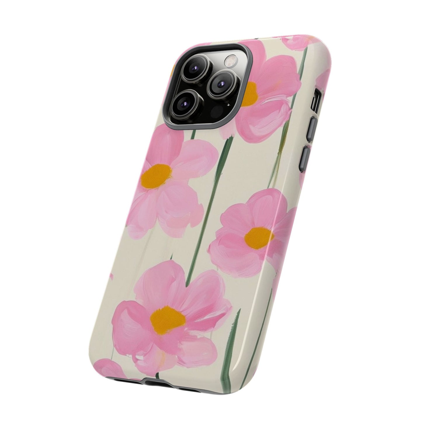 Floral Phone Case, Stylish Tough Case for iPhone, Protective Cover, Gifts for Her, Spring Vibes, Flower Design /