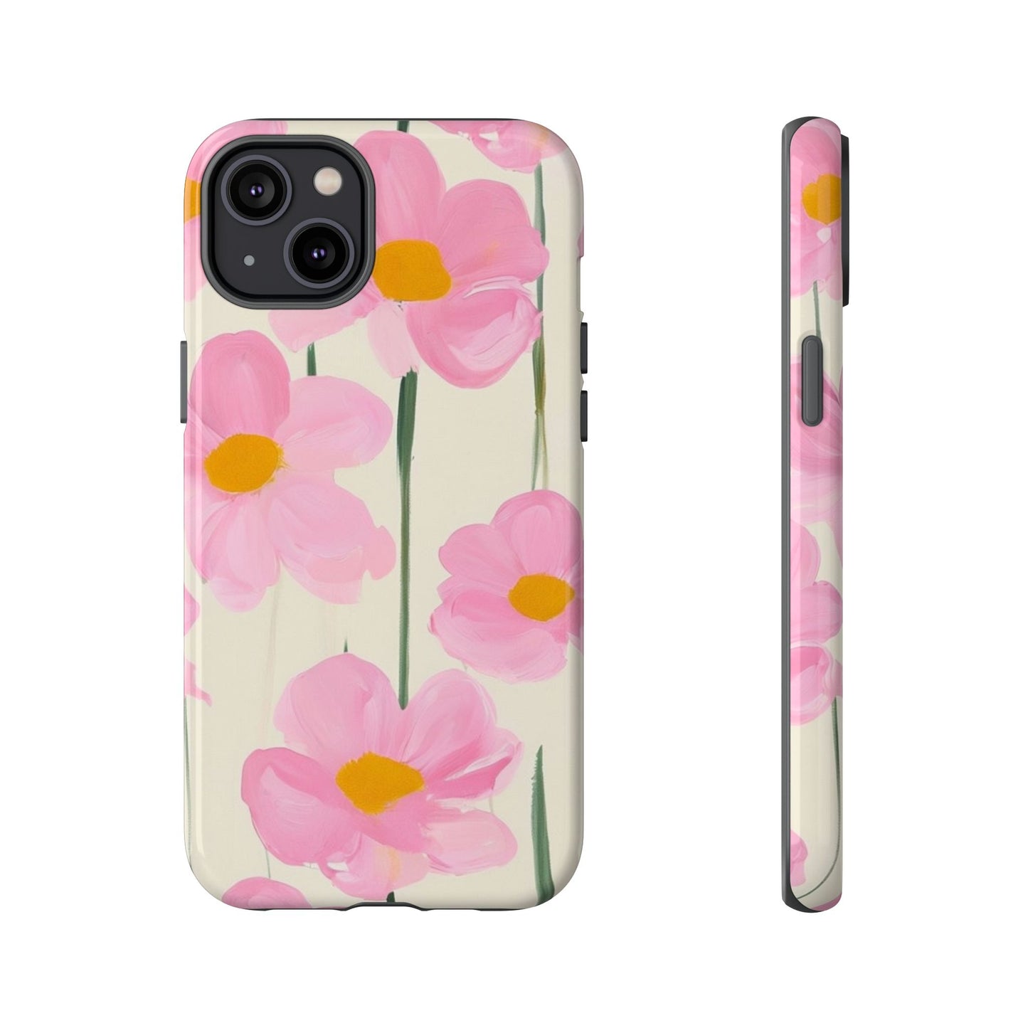 Floral Phone Case, Stylish Tough Case for iPhone, Protective Cover, Gifts for Her, Spring Vibes, Flower Design /