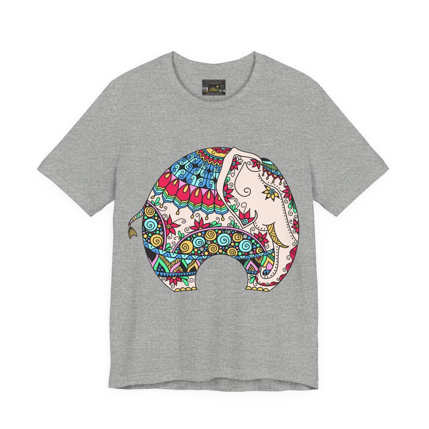ELEPHANT INDIAN MUGHAL Art Jersey Short Sleeve Tee