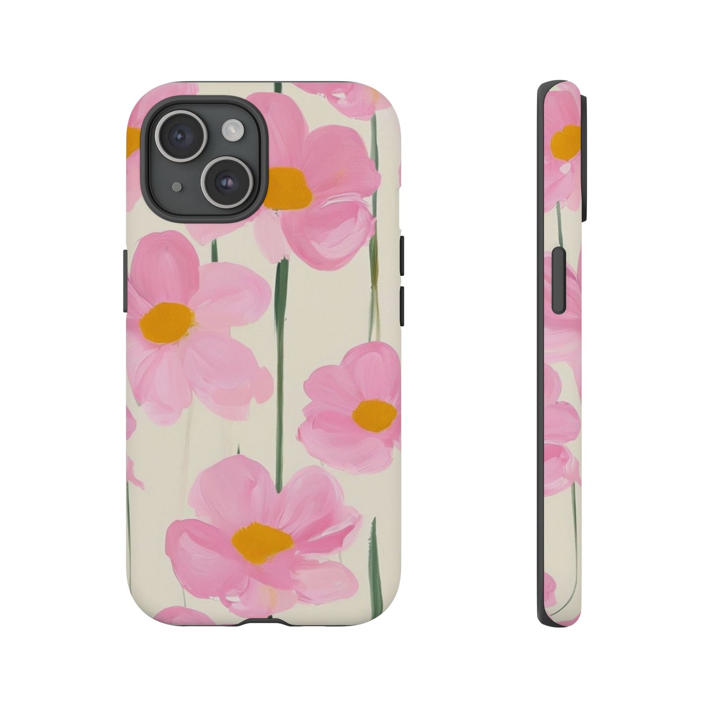 Floral Phone Case, Stylish Tough Case for iPhone, Protective Cover, Gifts for Her, Spring Vibes, Flower Design /