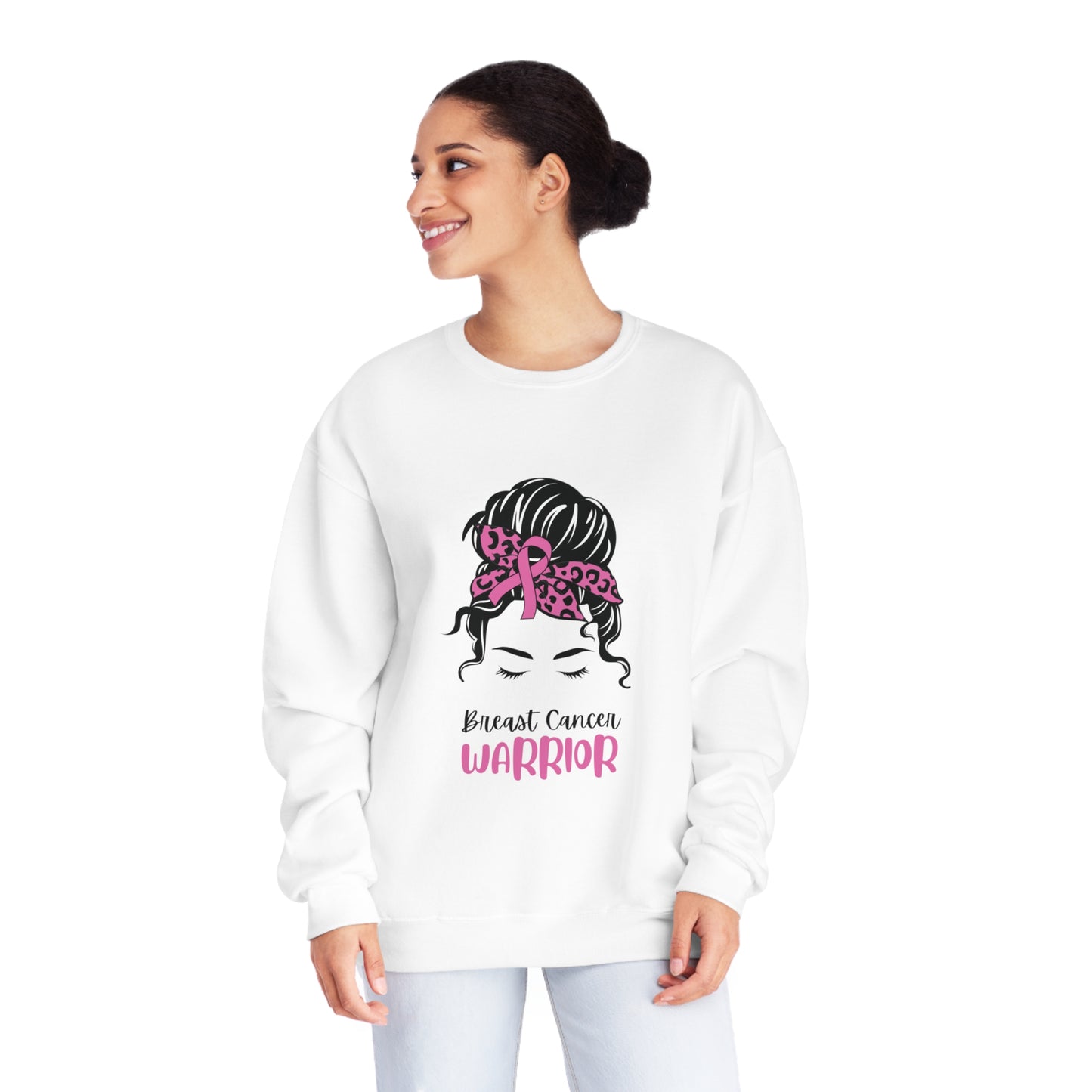 Breast Cancer Warrior - Unisex NuBlend® Crewneck Sweatshirt