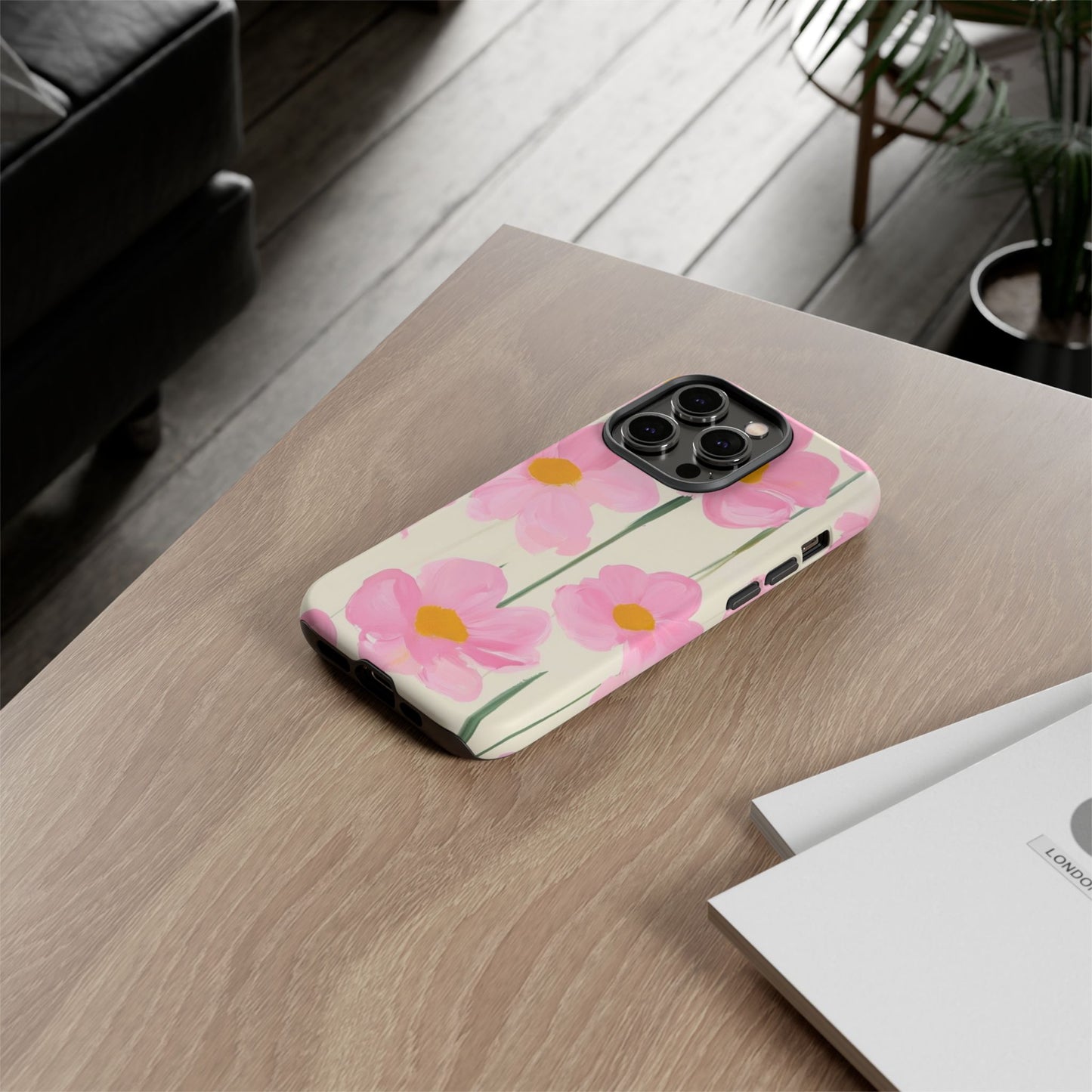 Floral Phone Case, Stylish Tough Case for iPhone, Protective Cover, Gifts for Her, Spring Vibes, Flower Design /
