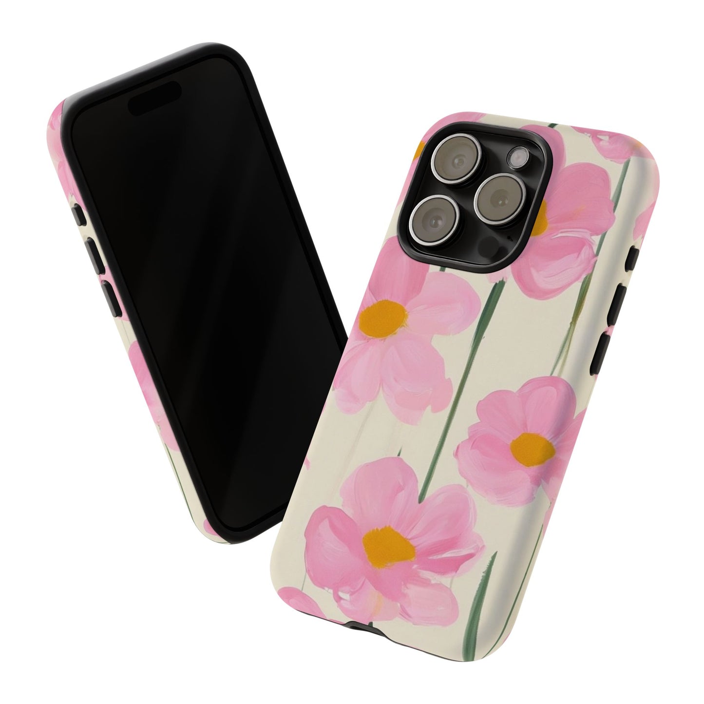 Floral Phone Case, Stylish Tough Case for iPhone, Protective Cover, Gifts for Her, Spring Vibes, Flower Design /