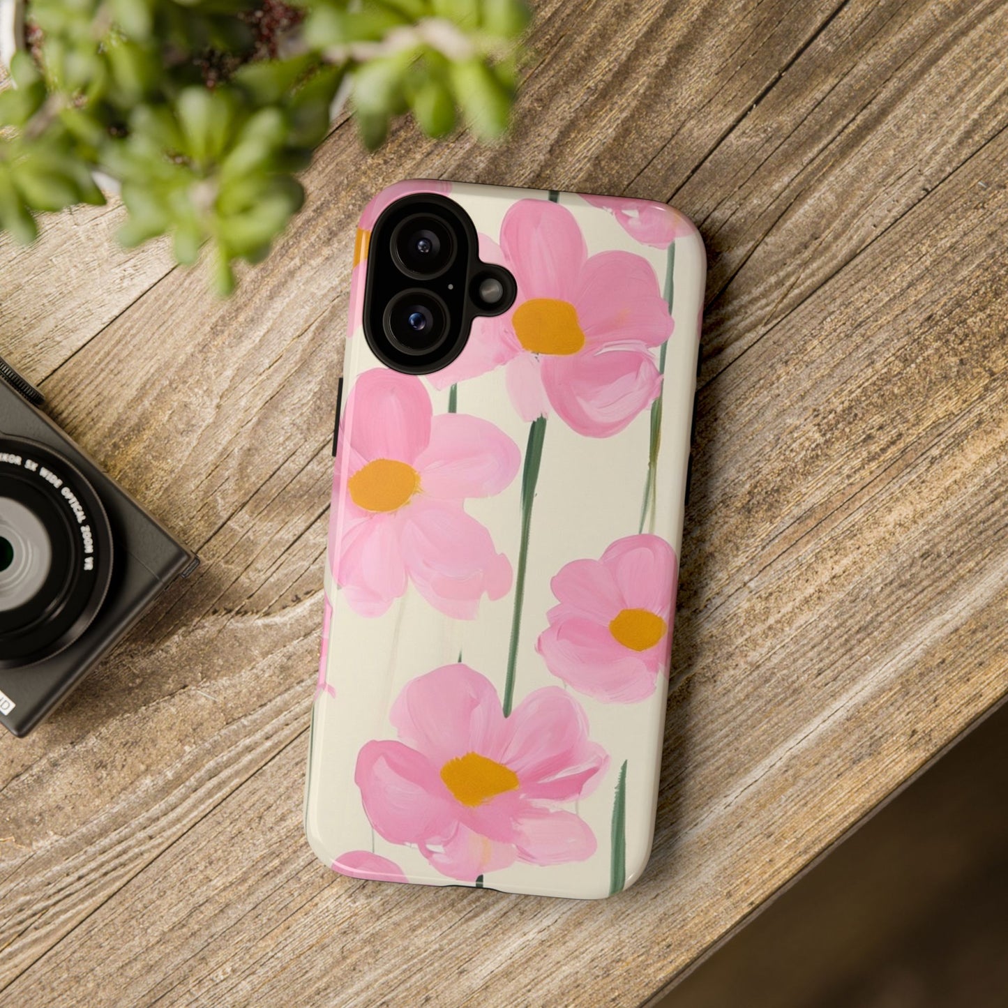 Floral Phone Case, Stylish Tough Case for iPhone, Protective Cover, Gifts for Her, Spring Vibes, Flower Design /
