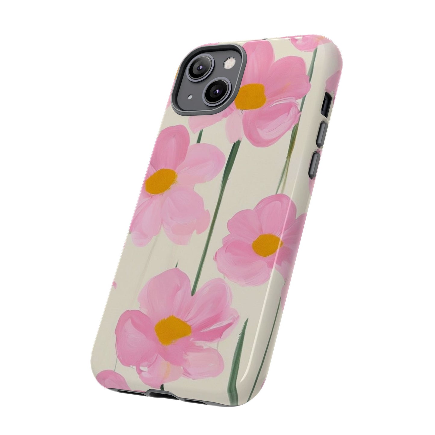 Floral Phone Case, Stylish Tough Case for iPhone, Protective Cover, Gifts for Her, Spring Vibes, Flower Design /