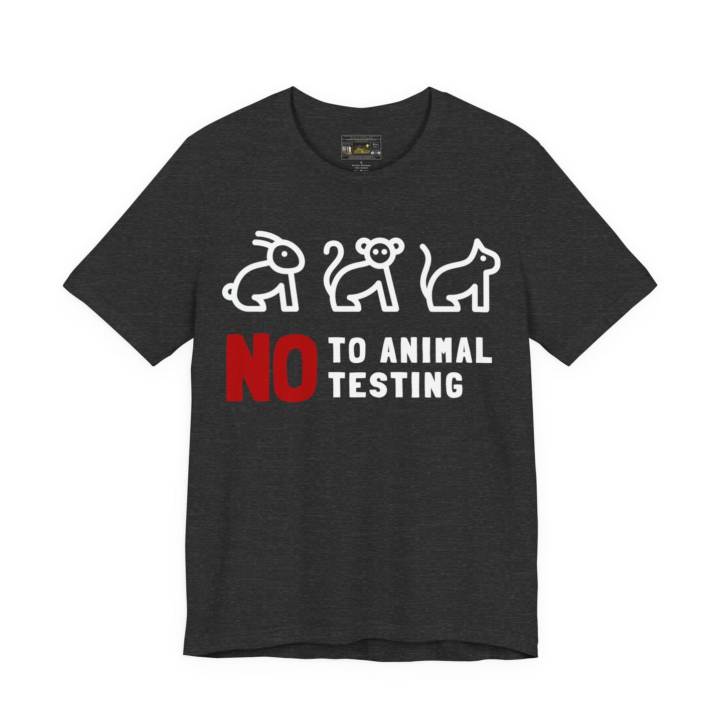 No Animal Testing Unisex Jersey Short Sleeve Tee