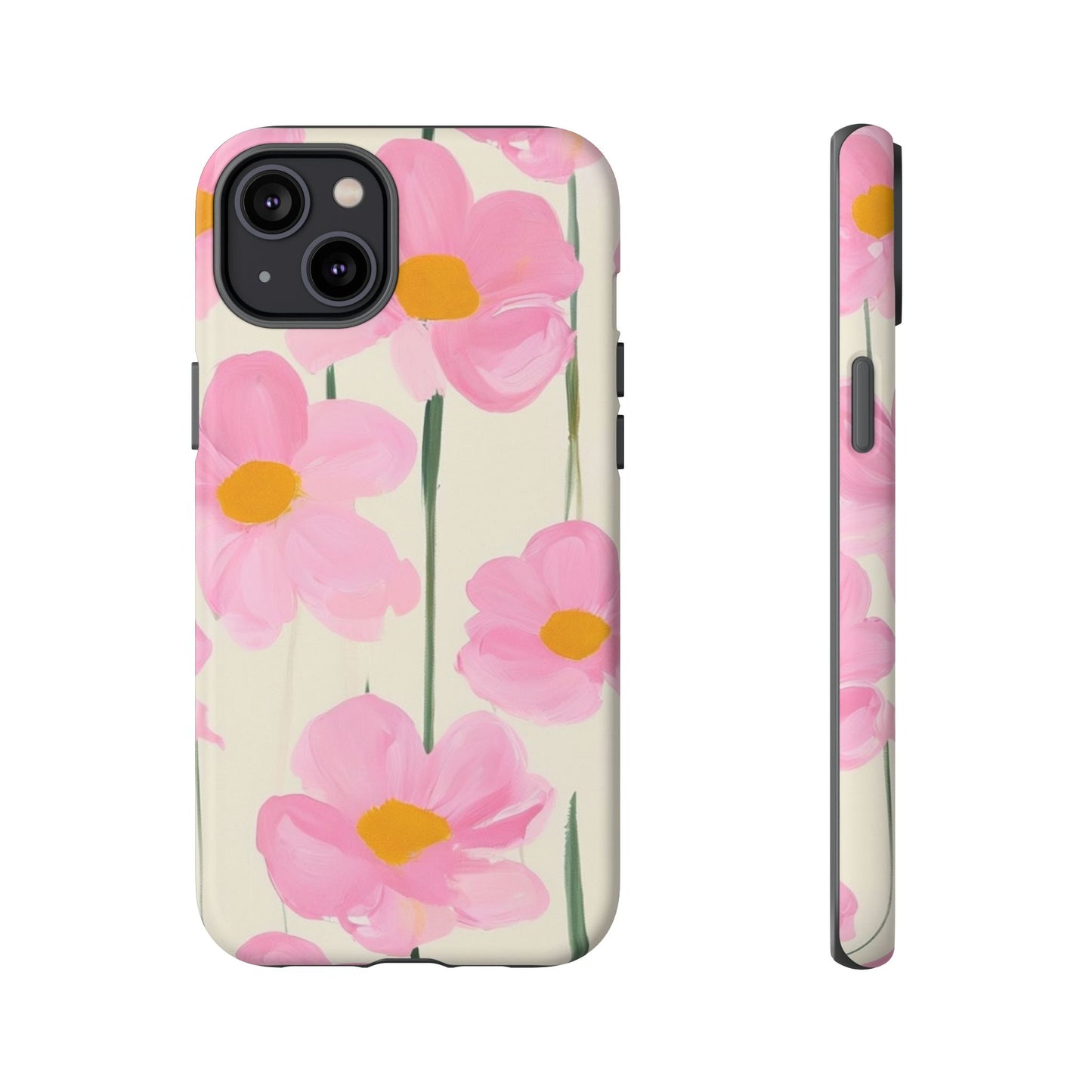 Floral Phone Case, Stylish Tough Case for iPhone, Protective Cover, Gifts for Her, Spring Vibes, Flower Design /