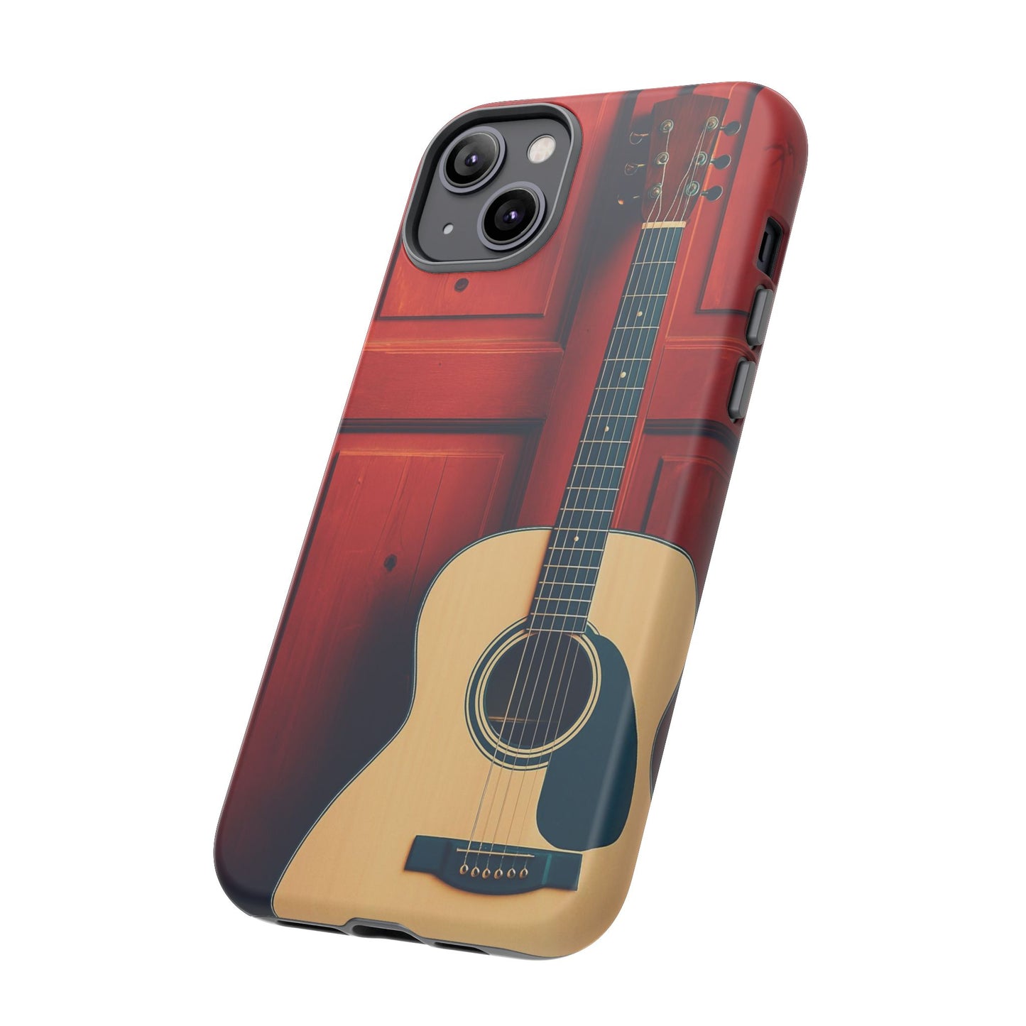 Guitar Phone Case, Tough Cases for Musicians, Unique Gift for Guitar Lovers, Music Themed Tech Accessory, Acoustic Guitar Design