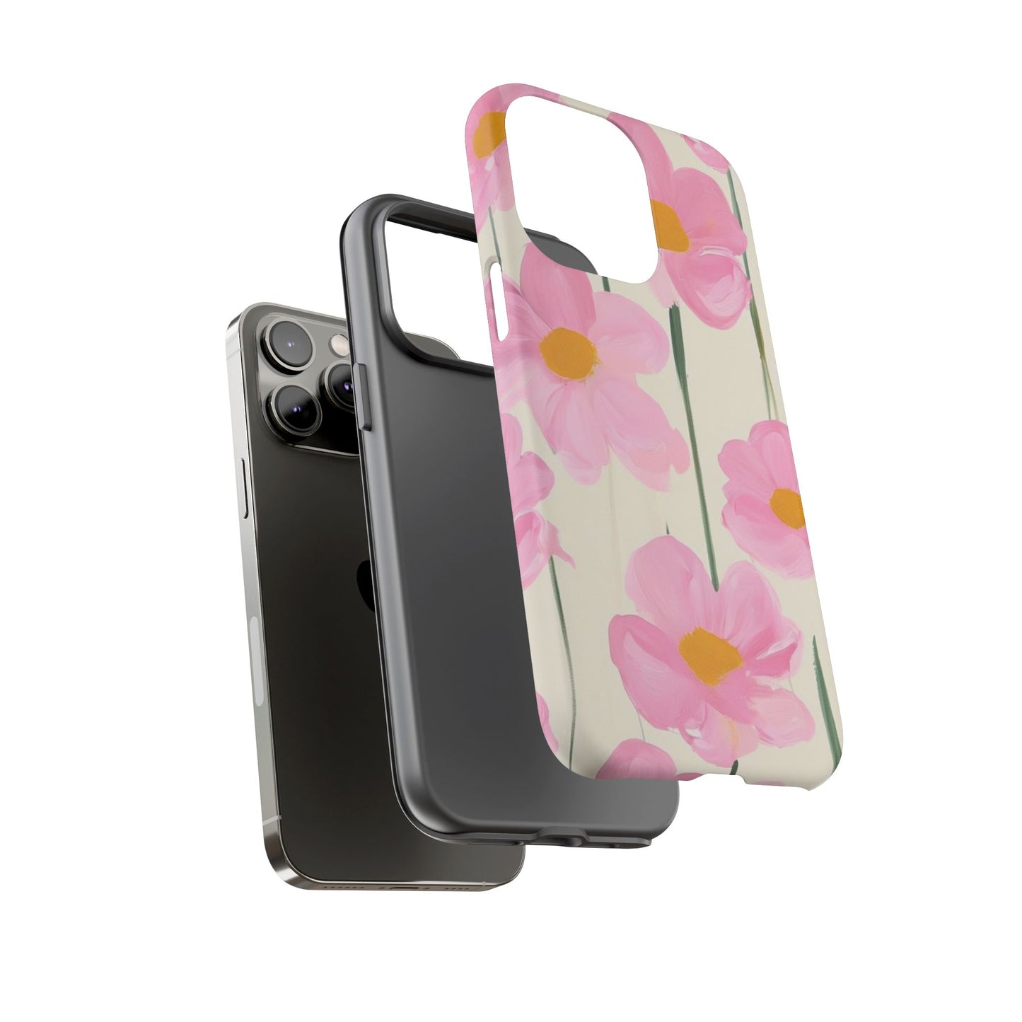 Floral Phone Case, Stylish Tough Case for iPhone, Protective Cover, Gifts for Her, Spring Vibes, Flower Design /