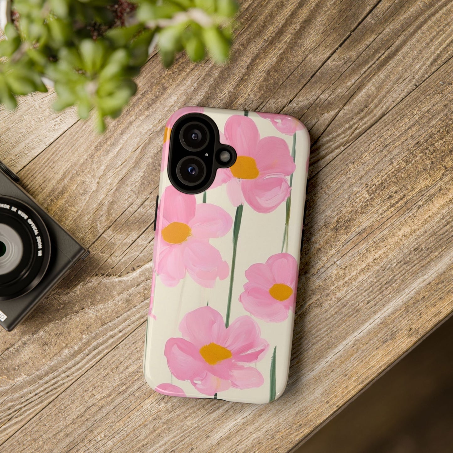 Floral Phone Case, Stylish Tough Case for iPhone, Protective Cover, Gifts for Her, Spring Vibes, Flower Design /