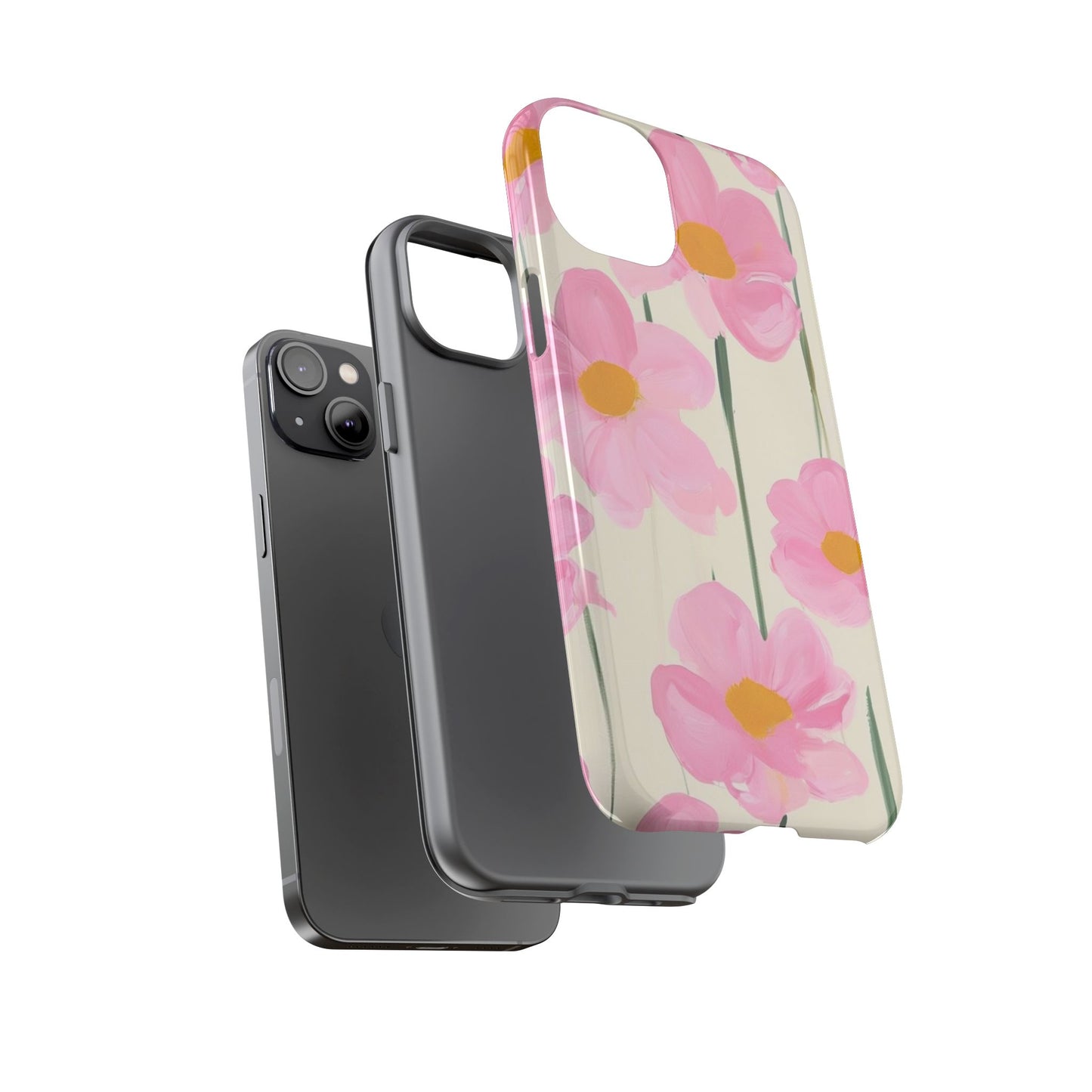 Floral Phone Case, Stylish Tough Case for iPhone, Protective Cover, Gifts for Her, Spring Vibes, Flower Design /