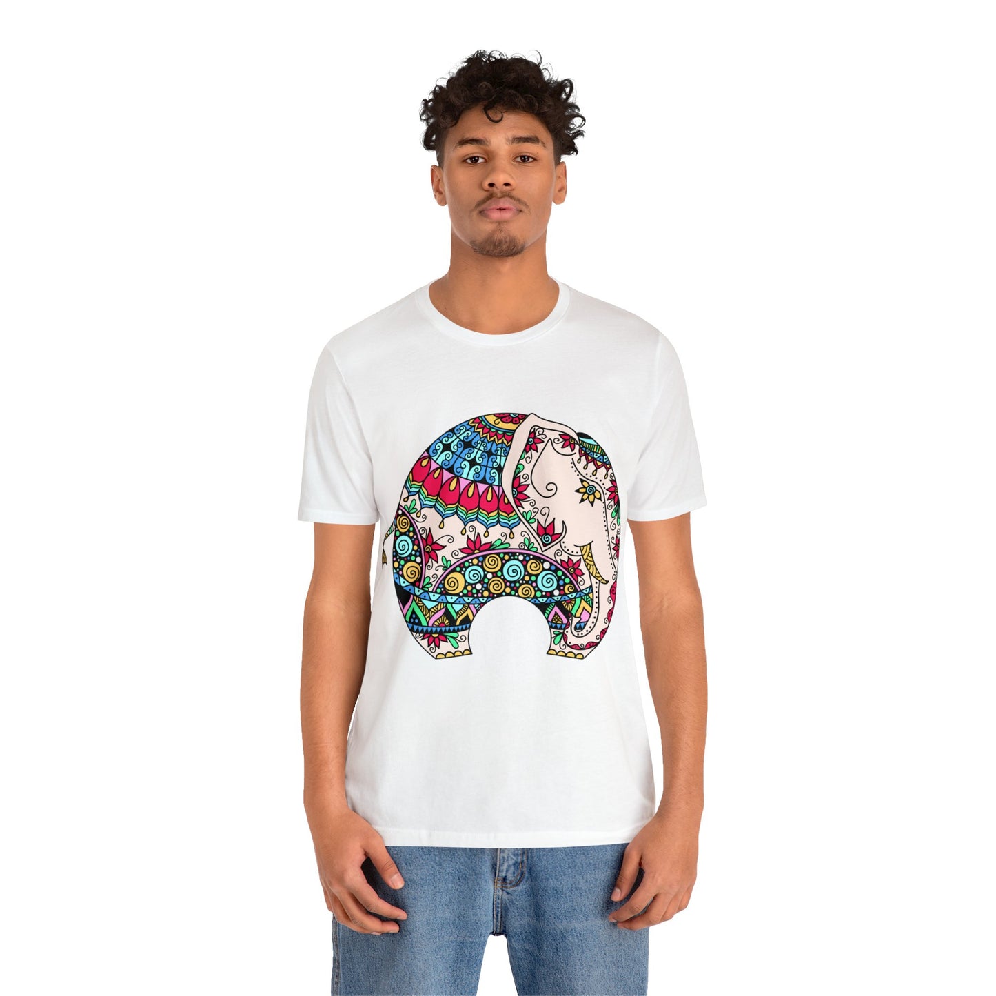 ELEPHANT INDIAN MUGHAL Art Jersey Short Sleeve Tee