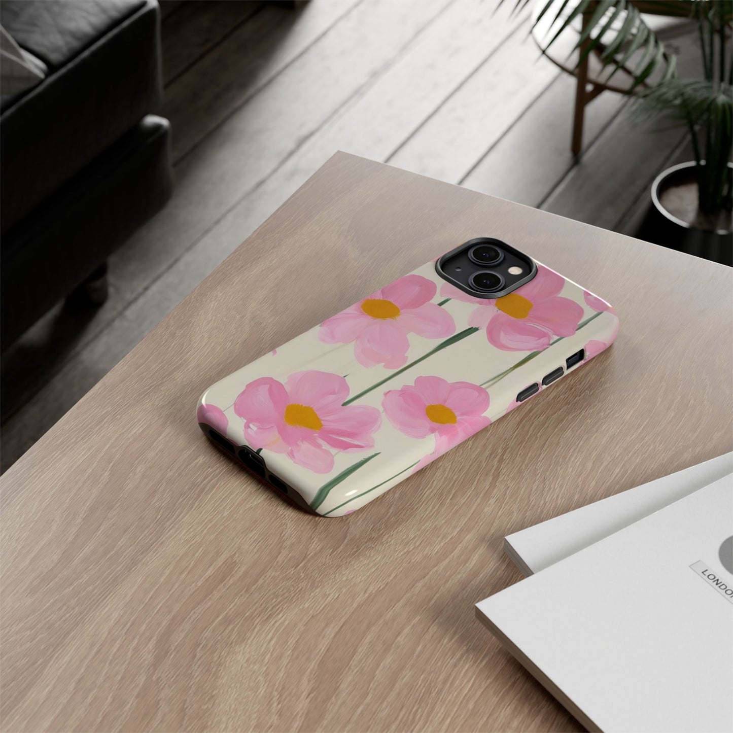 Floral Phone Case, Stylish Tough Case for iPhone, Protective Cover, Gifts for Her, Spring Vibes, Flower Design /
