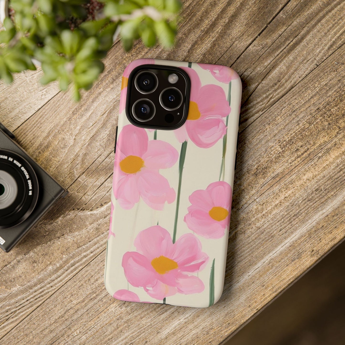 Floral Phone Case, Stylish Tough Case for iPhone, Protective Cover, Gifts for Her, Spring Vibes, Flower Design /