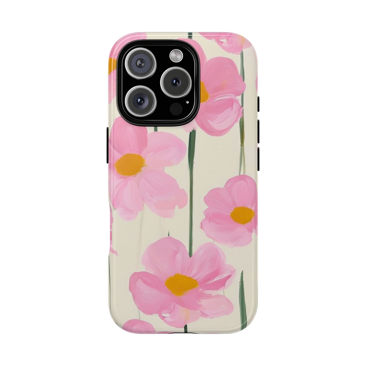 Floral Phone Case, Stylish Tough Case for iPhone, Protective Cover, Gifts for Her, Spring Vibes, Flower Design /