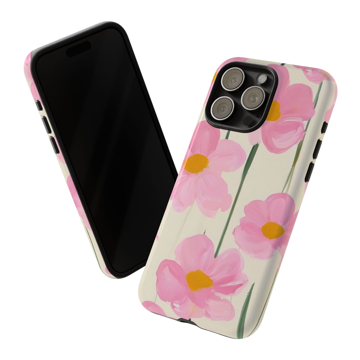 Floral Phone Case, Stylish Tough Case for iPhone, Protective Cover, Gifts for Her, Spring Vibes, Flower Design /