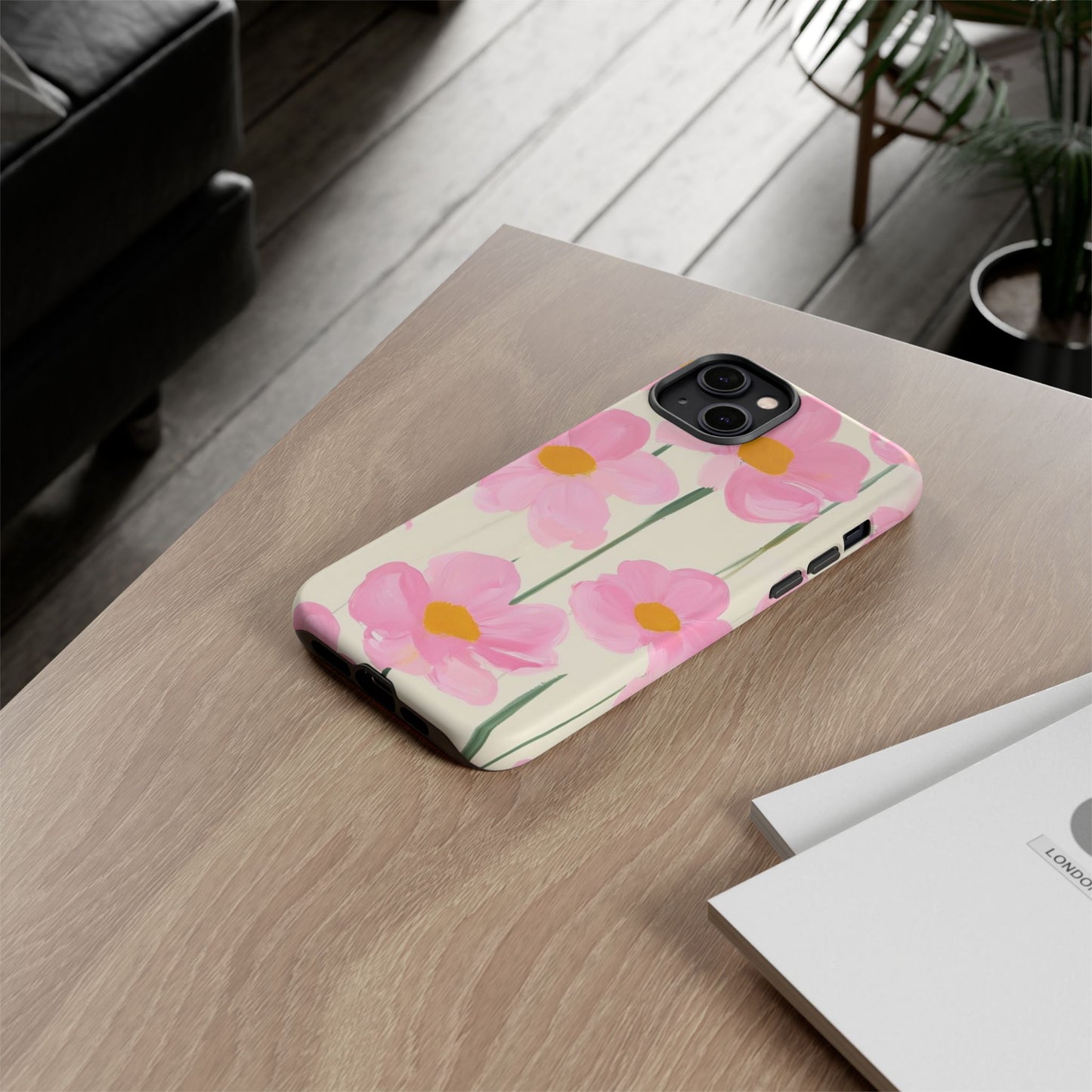 Floral Phone Case, Stylish Tough Case for iPhone, Protective Cover, Gifts for Her, Spring Vibes, Flower Design /