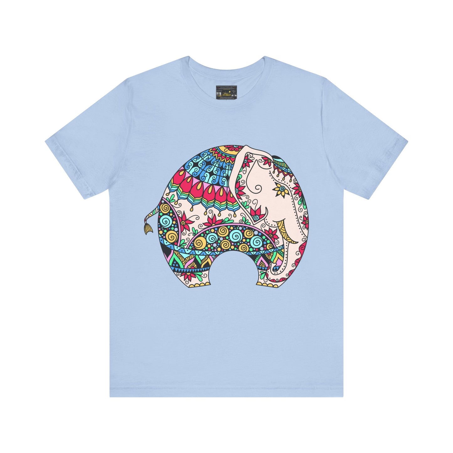 ELEPHANT INDIAN MUGHAL Art Jersey Short Sleeve Tee