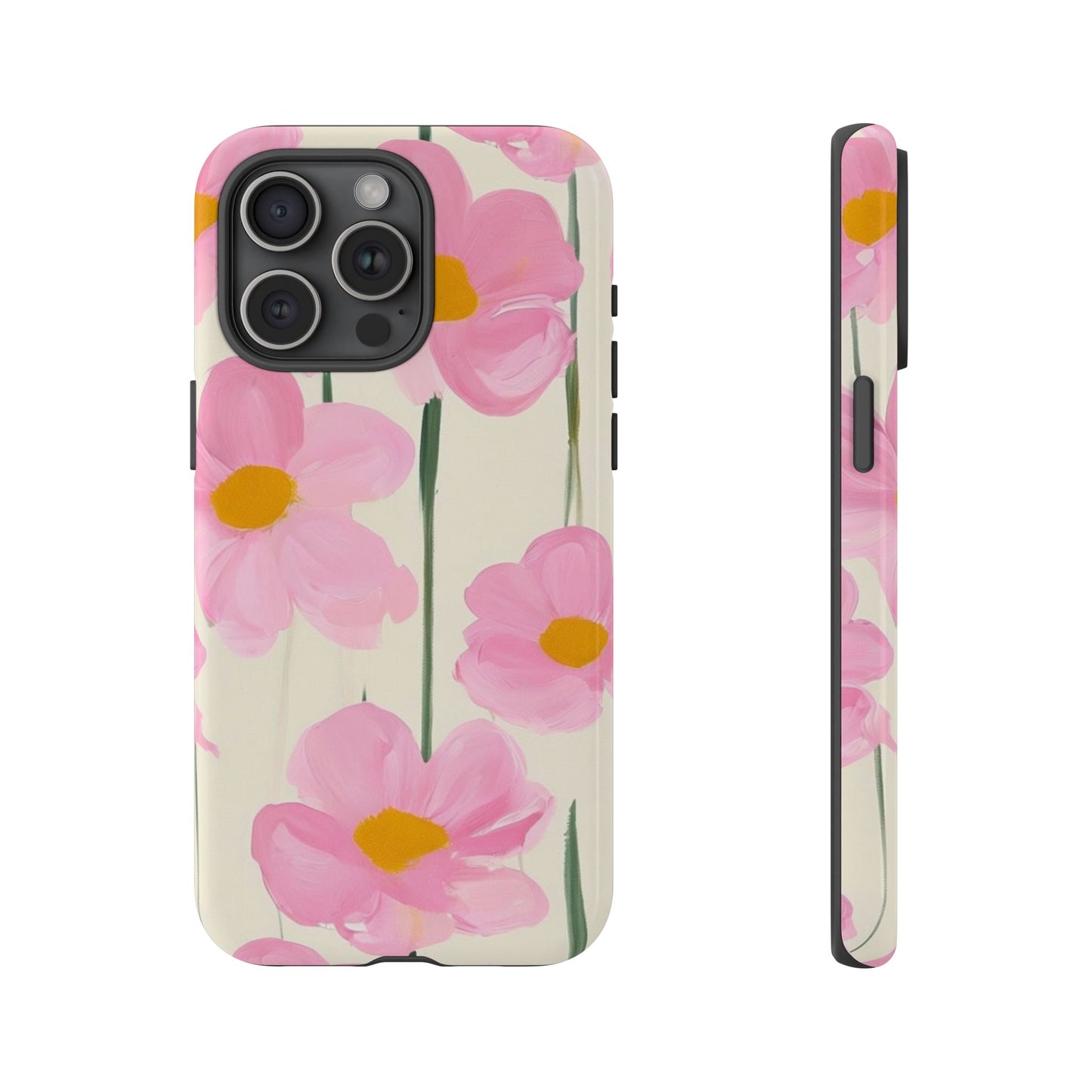 Floral Phone Case, Stylish Tough Case for iPhone, Protective Cover, Gifts for Her, Spring Vibes, Flower Design /