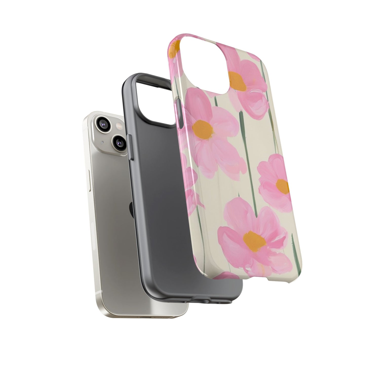 Floral Phone Case, Stylish Tough Case for iPhone, Protective Cover, Gifts for Her, Spring Vibes, Flower Design /
