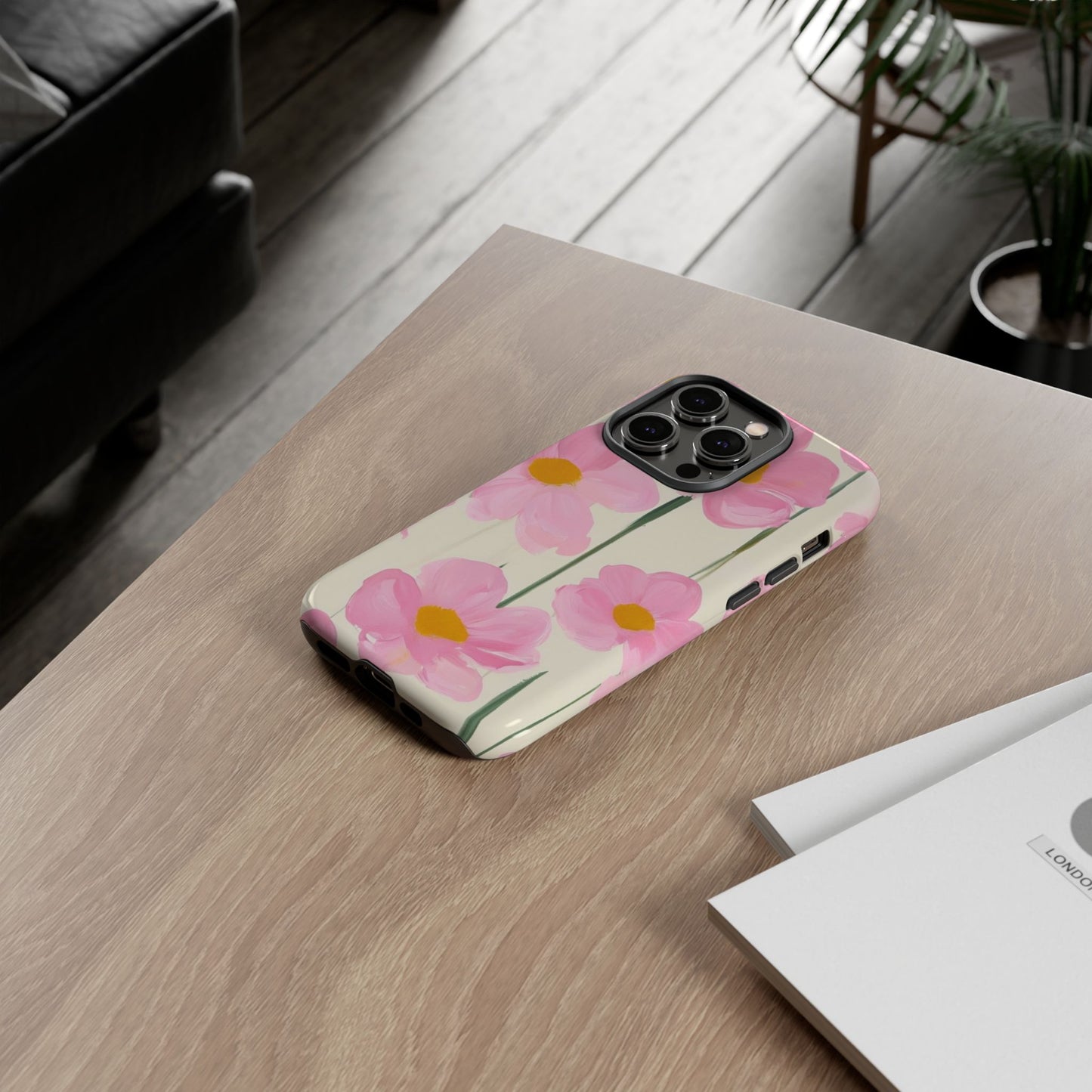 Floral Phone Case, Stylish Tough Case for iPhone, Protective Cover, Gifts for Her, Spring Vibes, Flower Design /