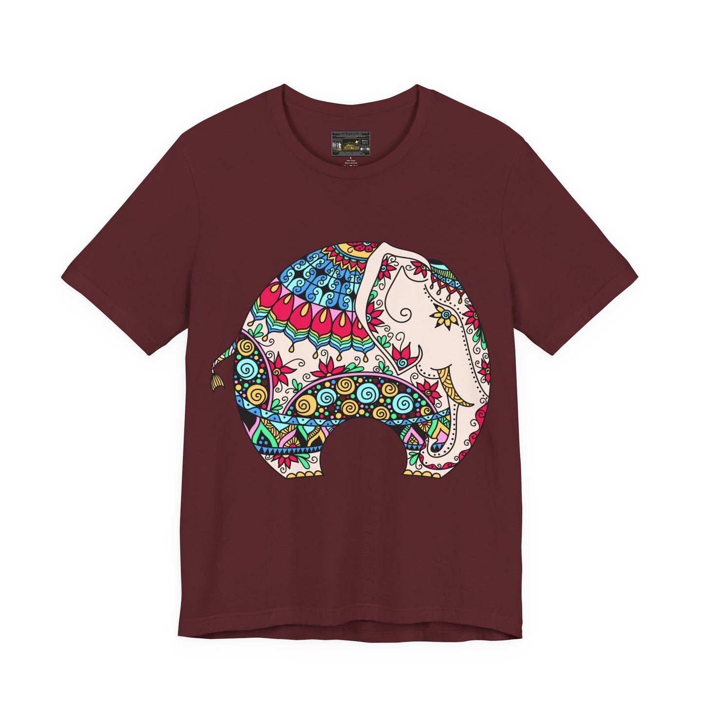ELEPHANT INDIAN MUGHAL Art Jersey Short Sleeve Tee