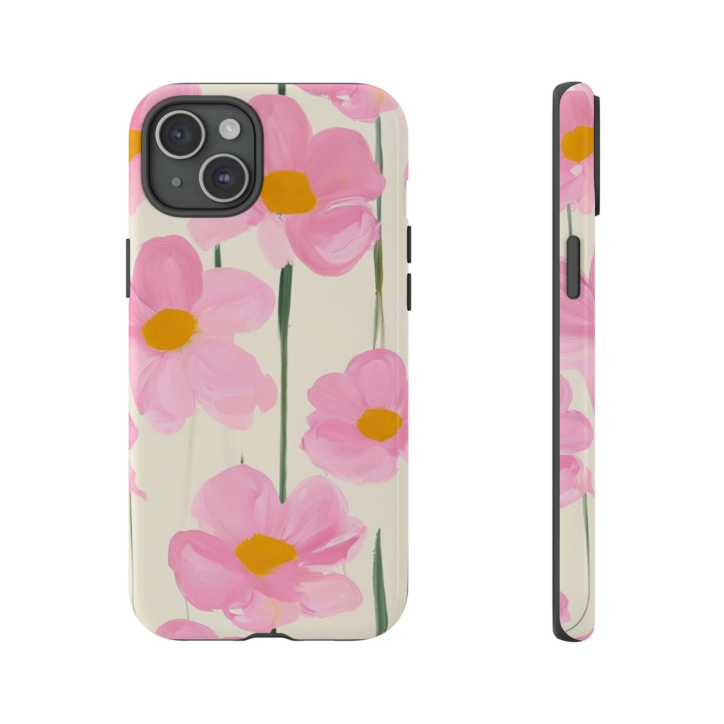 Floral Phone Case, Stylish Tough Case for iPhone, Protective Cover, Gifts for Her, Spring Vibes, Flower Design /