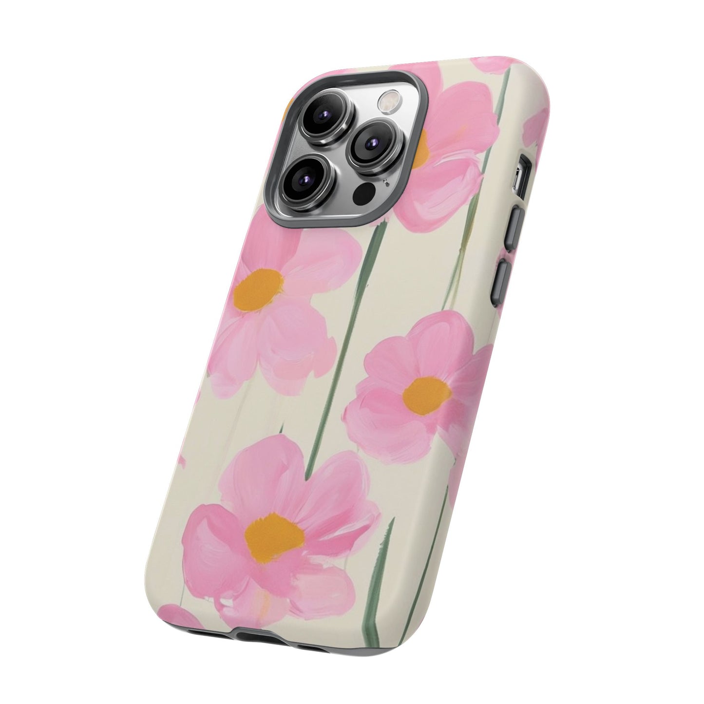 Floral Phone Case, Stylish Tough Case for iPhone, Protective Cover, Gifts for Her, Spring Vibes, Flower Design /