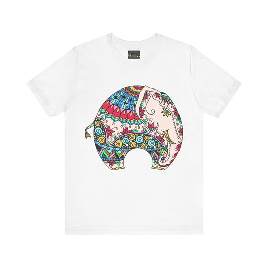 ELEPHANT INDIAN MUGHAL Art Jersey Short Sleeve Tee