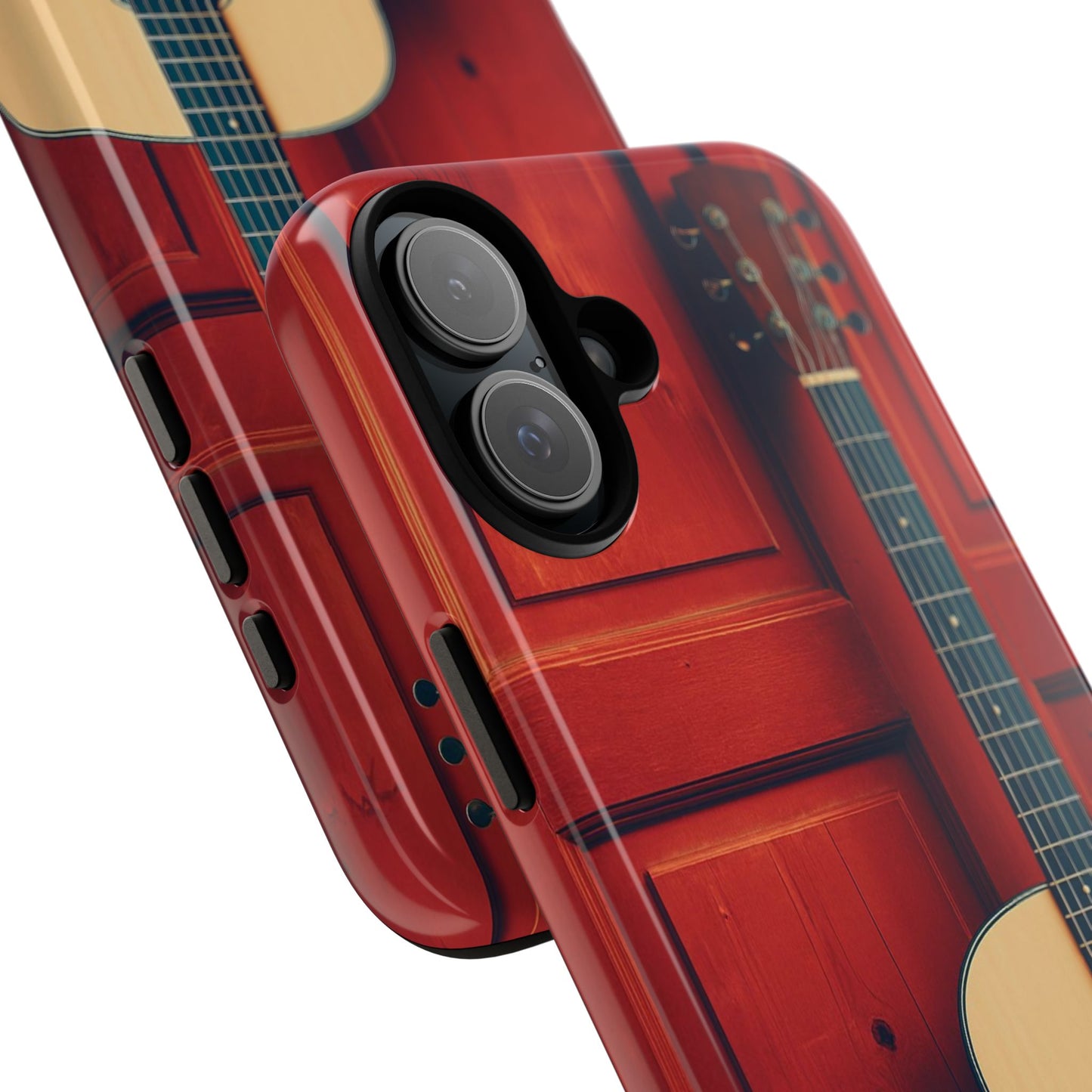 Guitar Phone Case, Tough Cases for Musicians, Unique Gift for Guitar Lovers, Music Themed Tech Accessory, Acoustic Guitar Design