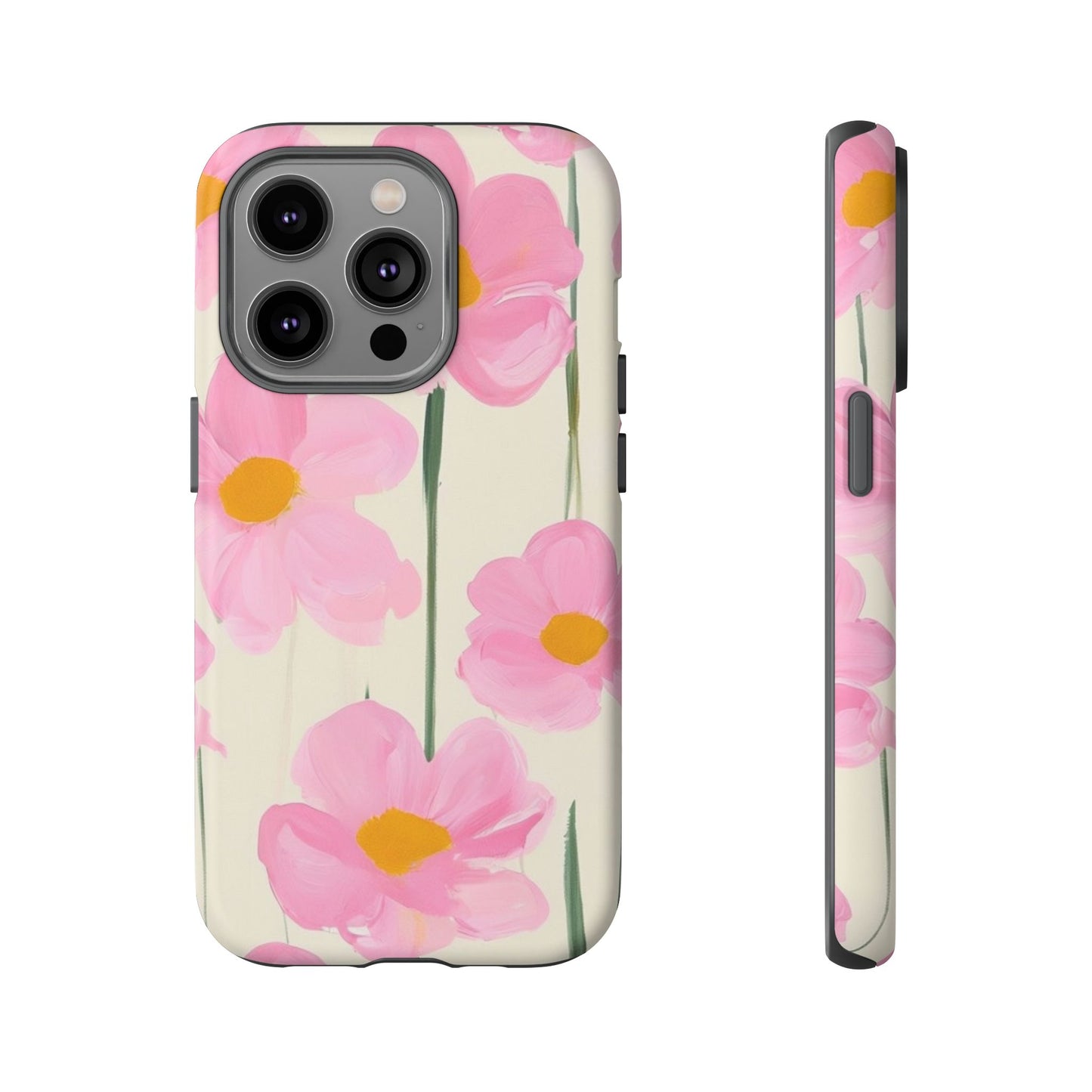 Floral Phone Case, Stylish Tough Case for iPhone, Protective Cover, Gifts for Her, Spring Vibes, Flower Design /