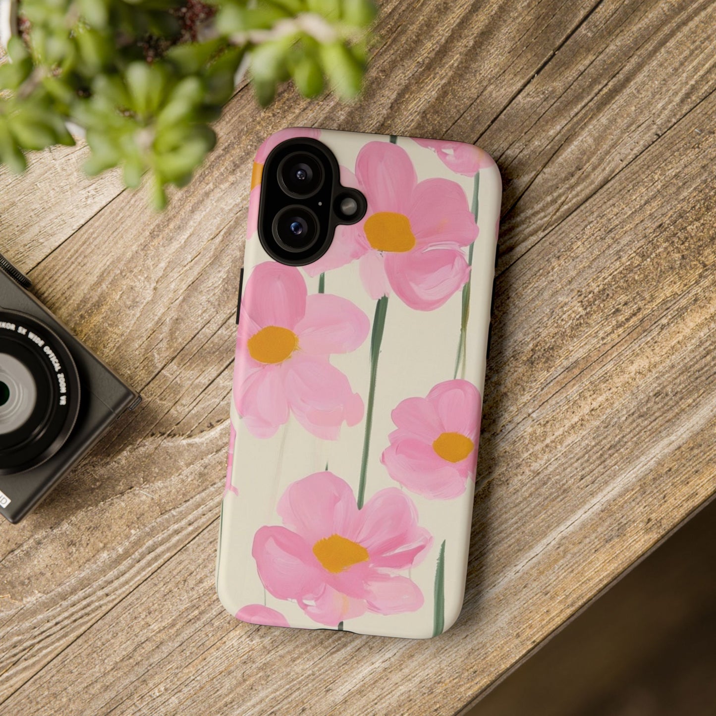 Floral Phone Case, Stylish Tough Case for iPhone, Protective Cover, Gifts for Her, Spring Vibes, Flower Design /