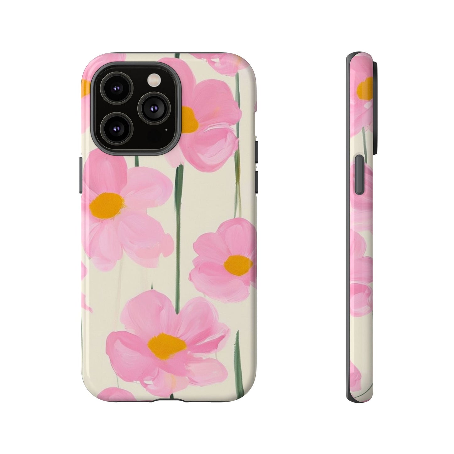 Floral Phone Case, Stylish Tough Case for iPhone, Protective Cover, Gifts for Her, Spring Vibes, Flower Design /
