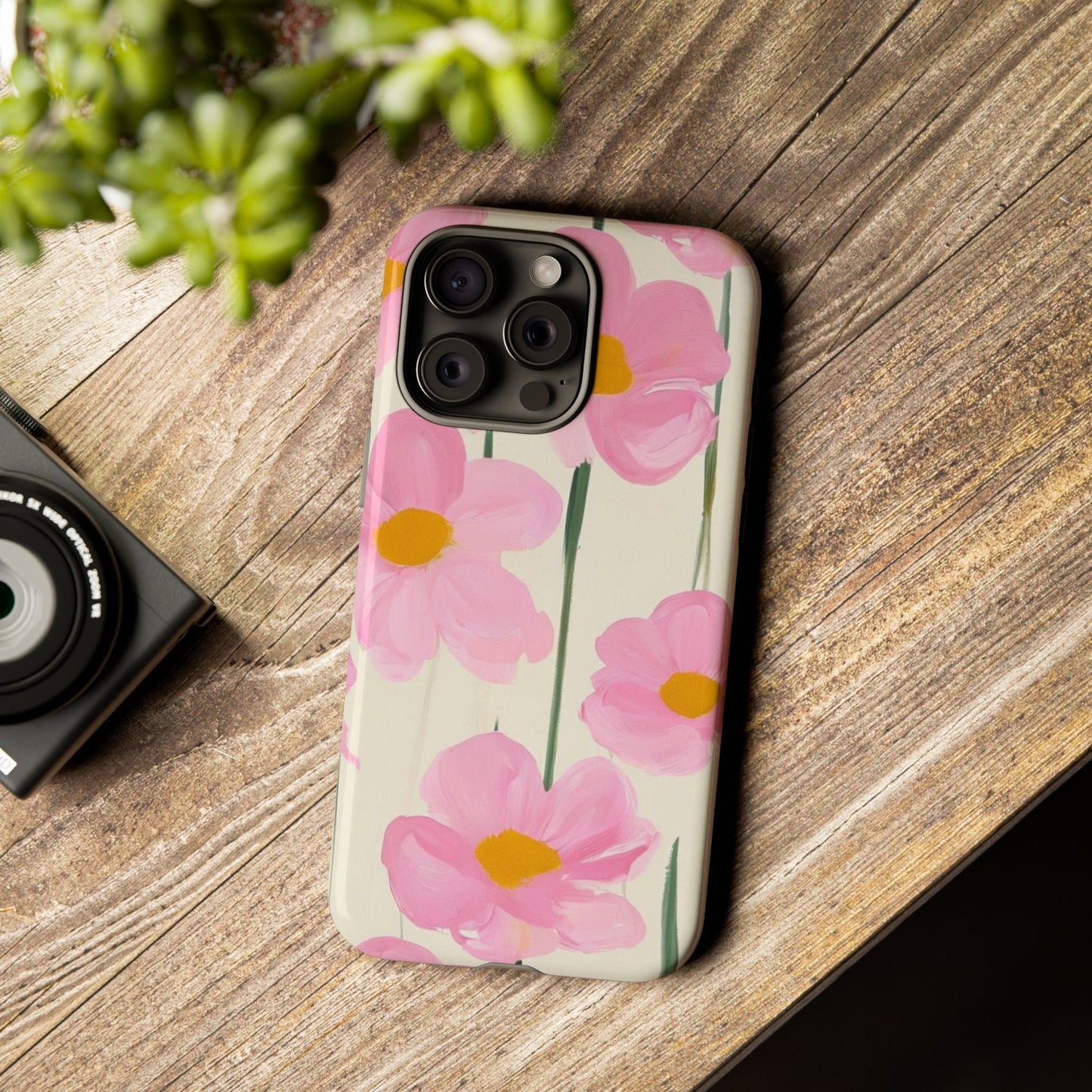 Floral Phone Case, Stylish Tough Case for iPhone, Protective Cover, Gifts for Her, Spring Vibes, Flower Design /