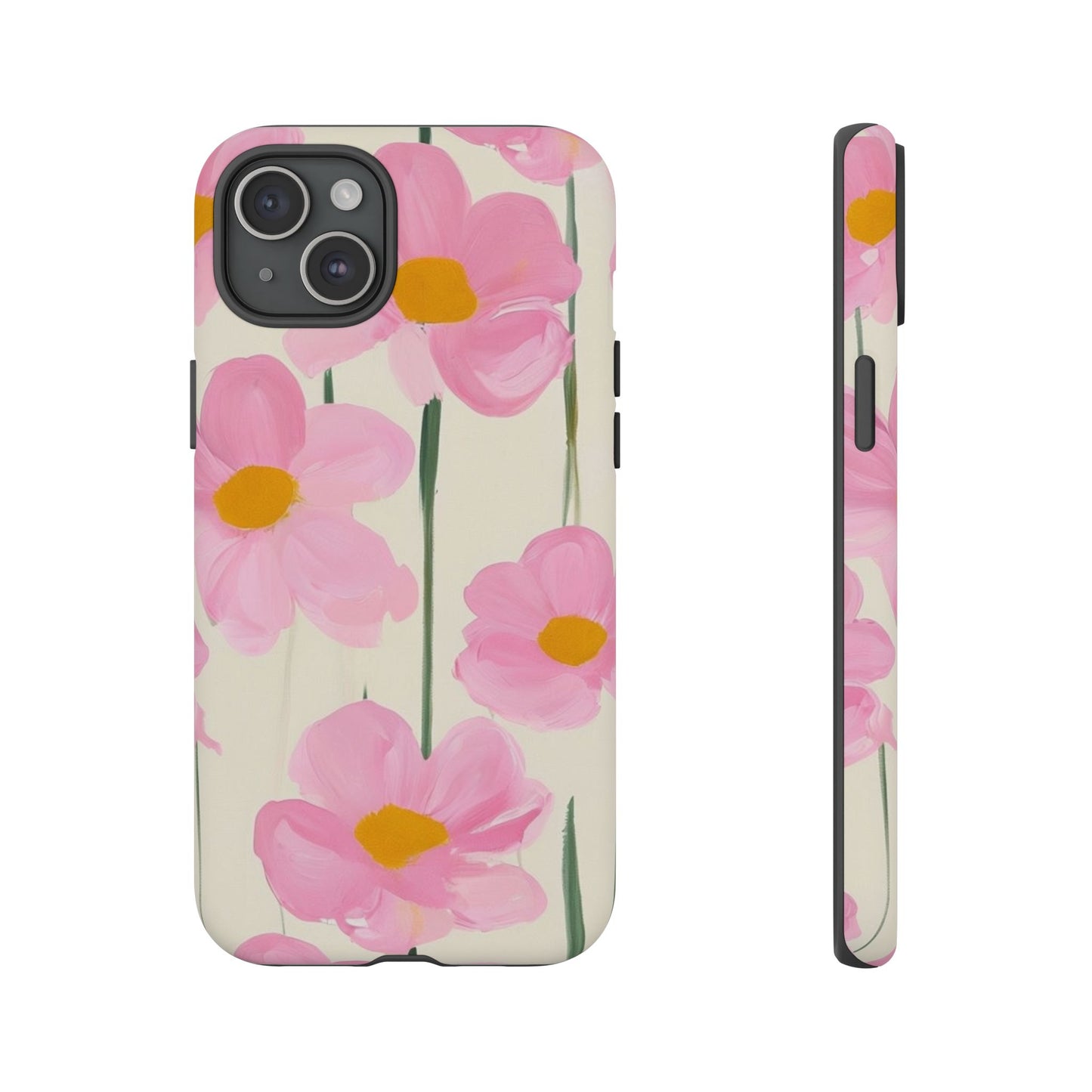 Floral Phone Case, Stylish Tough Case for iPhone, Protective Cover, Gifts for Her, Spring Vibes, Flower Design /