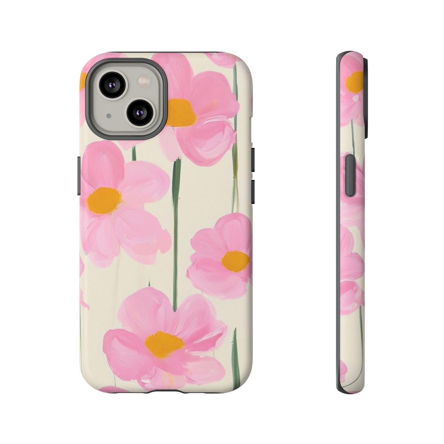 Floral Phone Case, Stylish Tough Case for iPhone, Protective Cover, Gifts for Her, Spring Vibes, Flower Design /