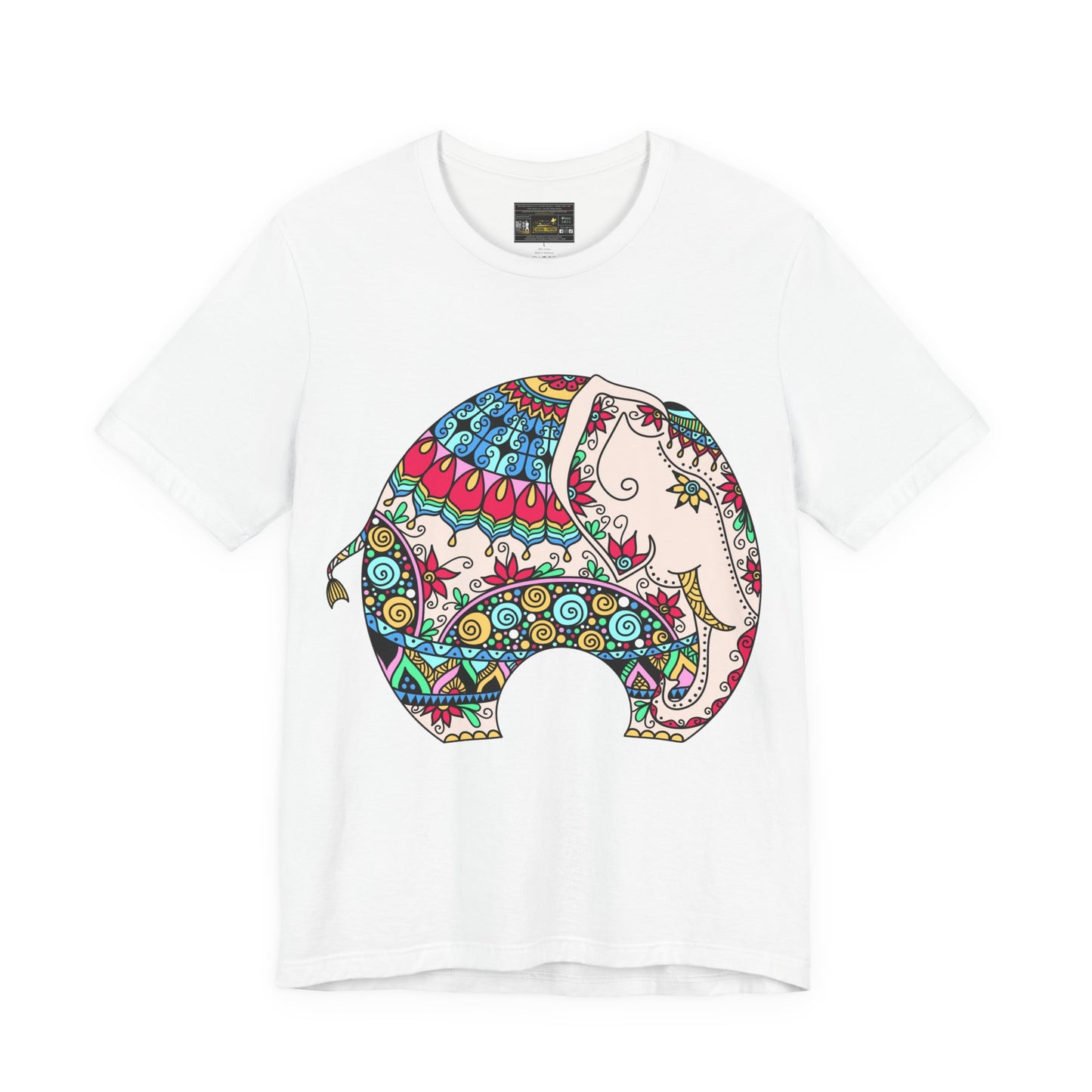 ELEPHANT INDIAN MUGHAL Art Jersey Short Sleeve Tee